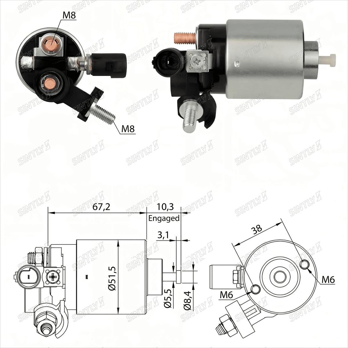 Starter Solenoid XTLSS3-996