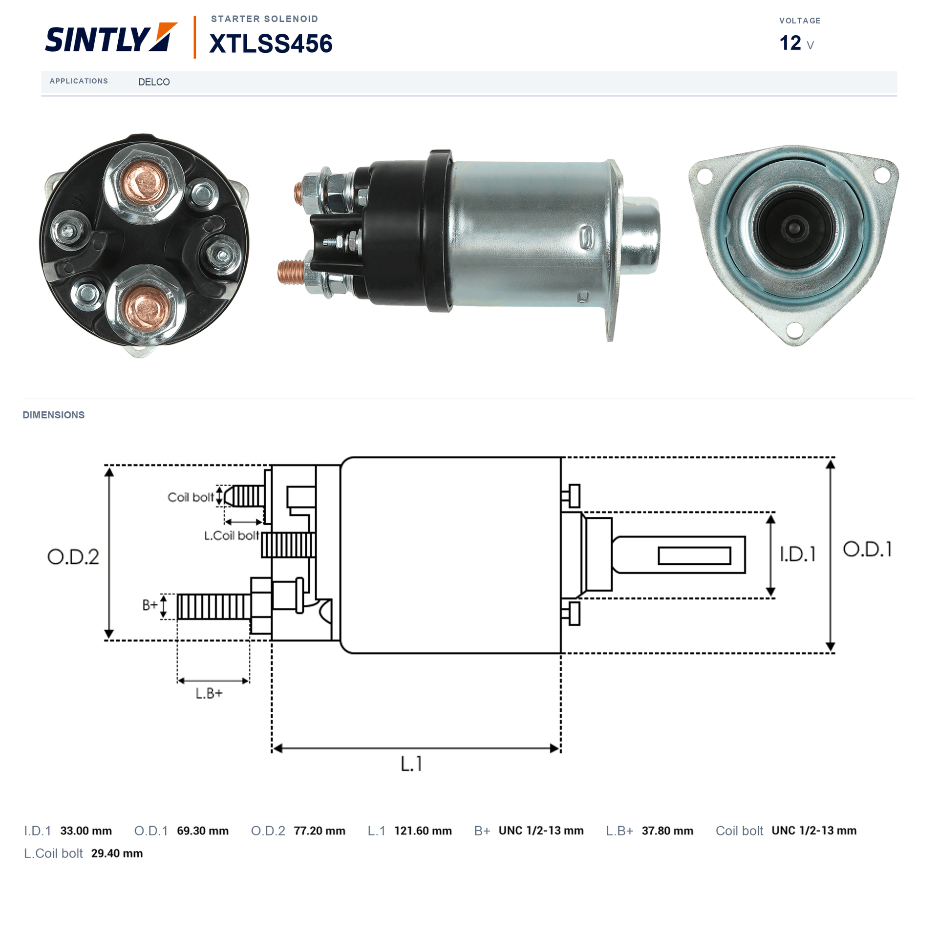 Starter Solenoid XTLSS456