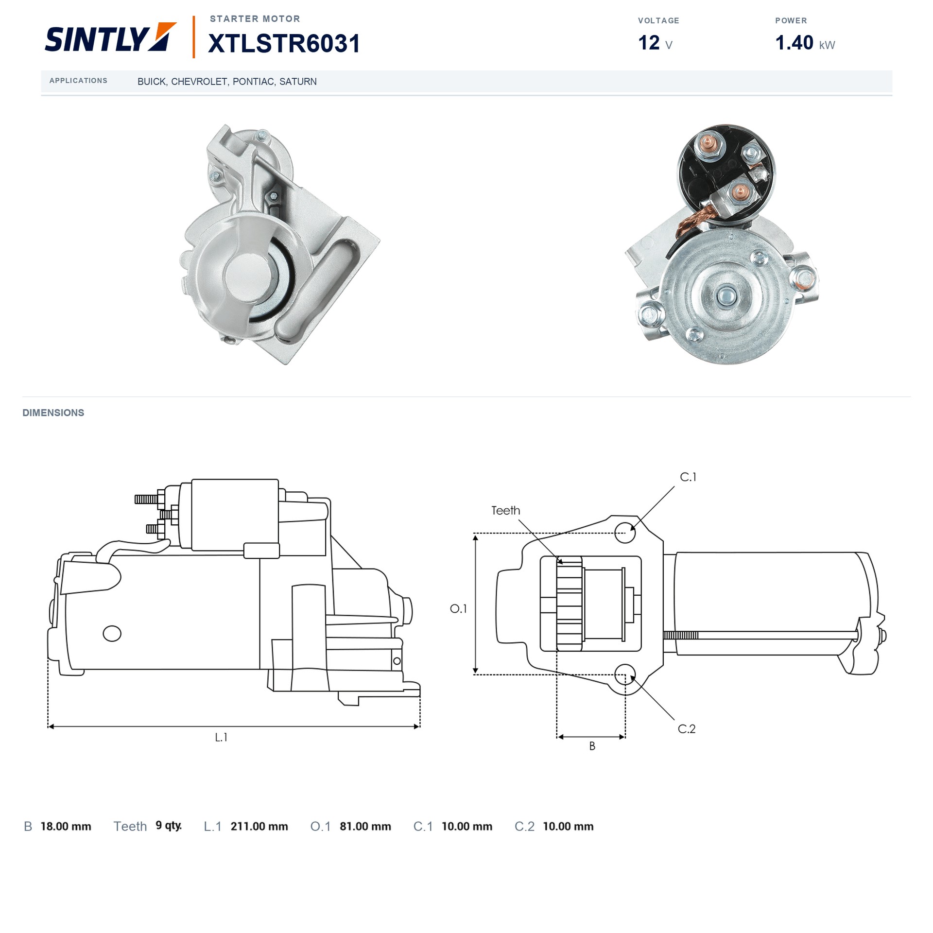 Starter XTLSTR6031