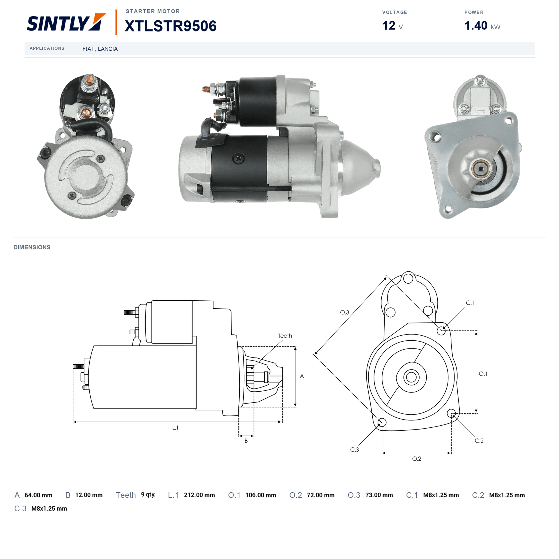Starter XTLSTR9506