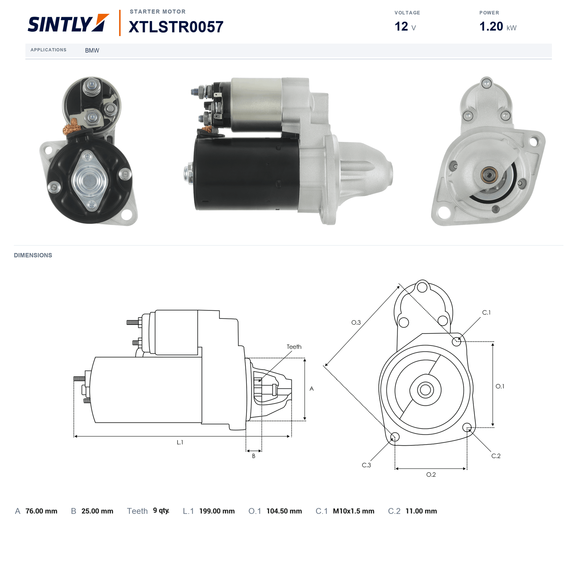 Starter XTLSTR0057