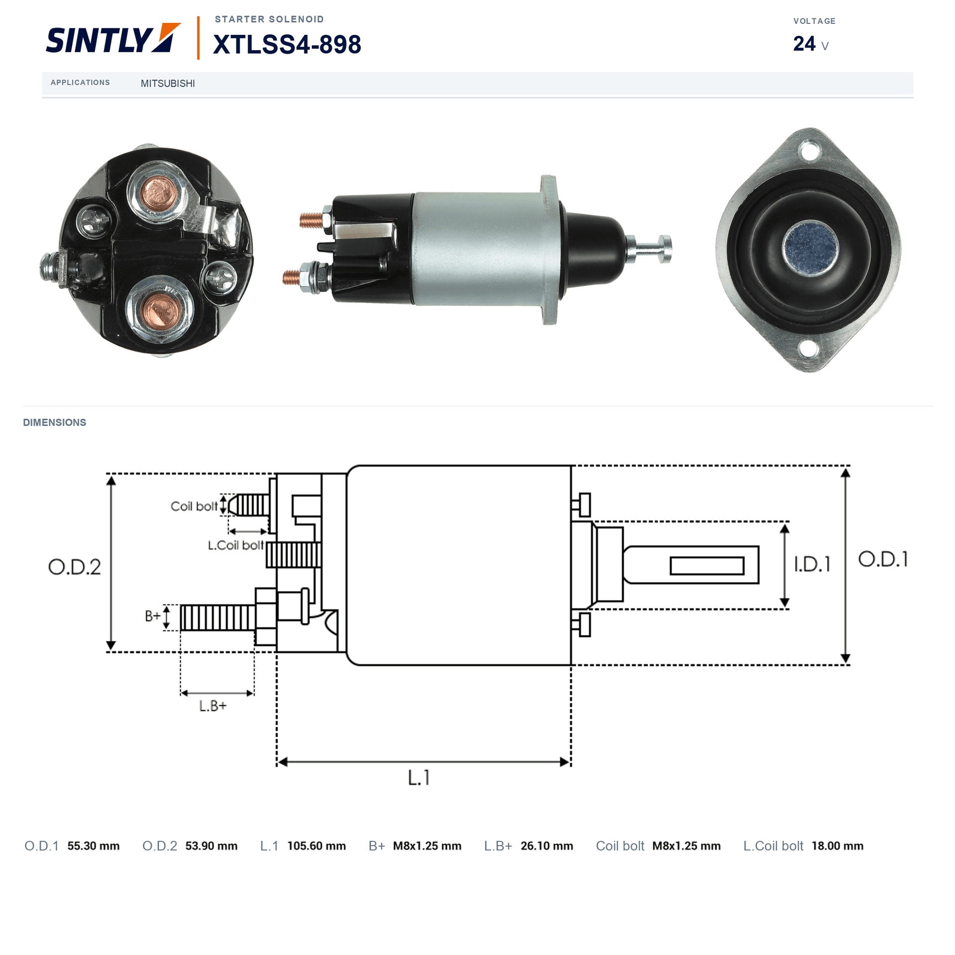 Starter Solenoid XTLSS4-898