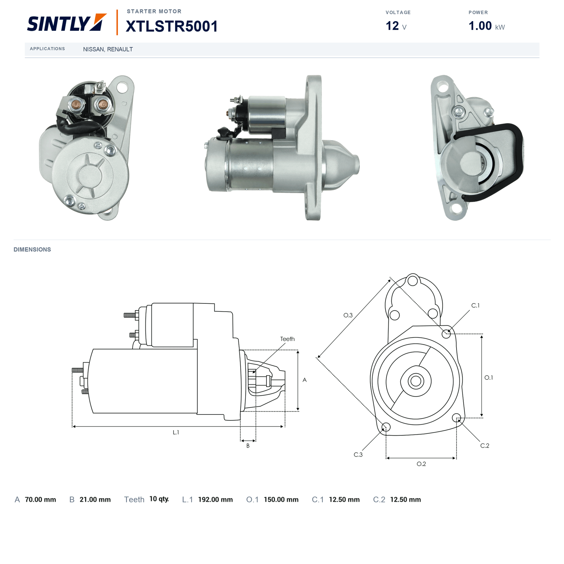 Starter XTLSTR5001