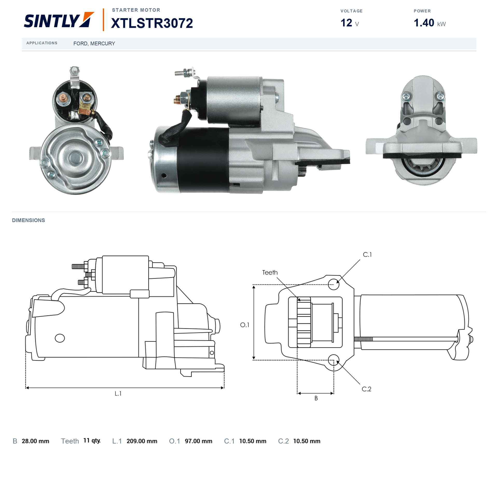 Starter XTLSTR3072