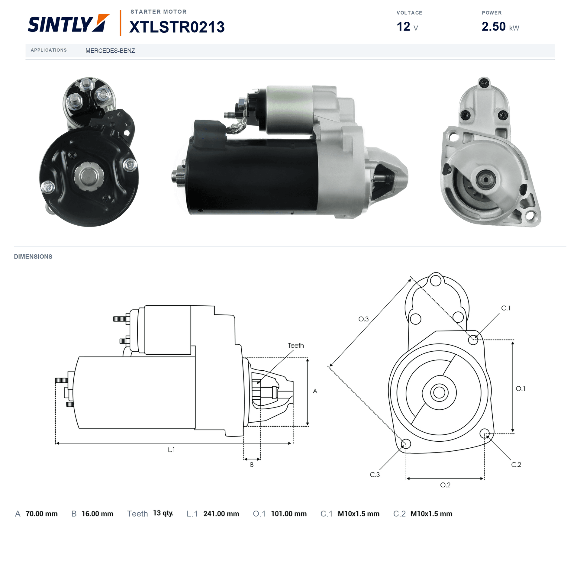 Starter XTLSTR0213