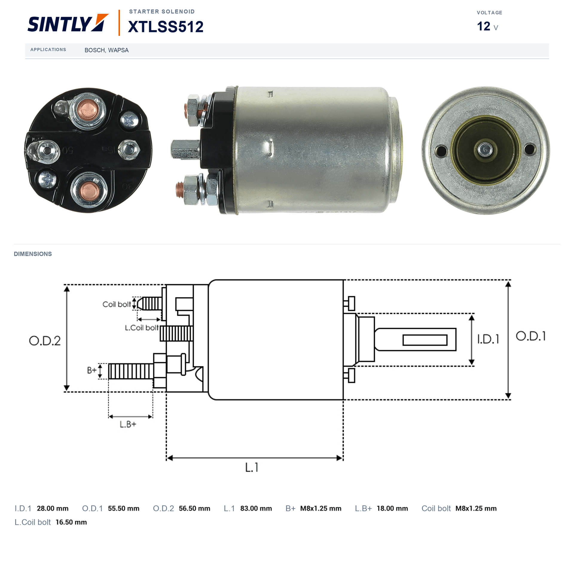 Starter Solenoid XTLSS512