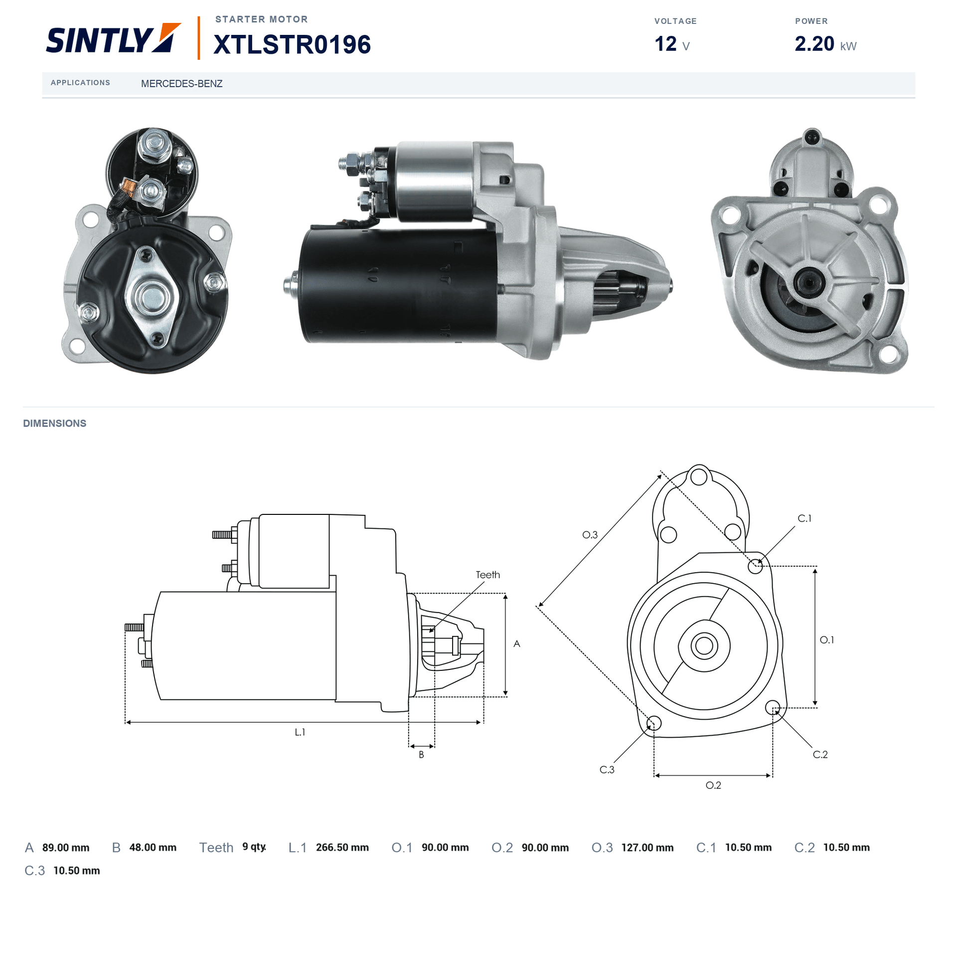 Starter XTLSTR0196