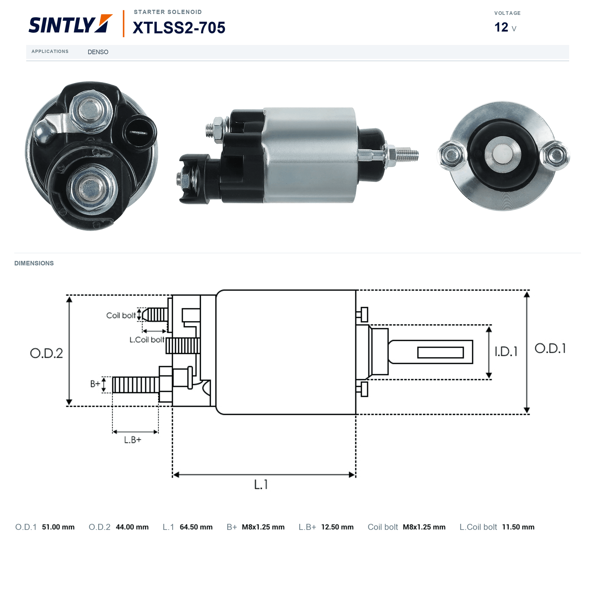 Starter Solenoid XTLSS2-705