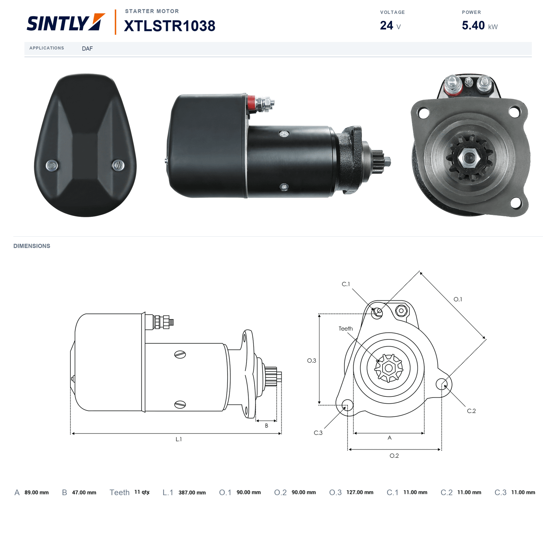 Starter XTLSTR1038