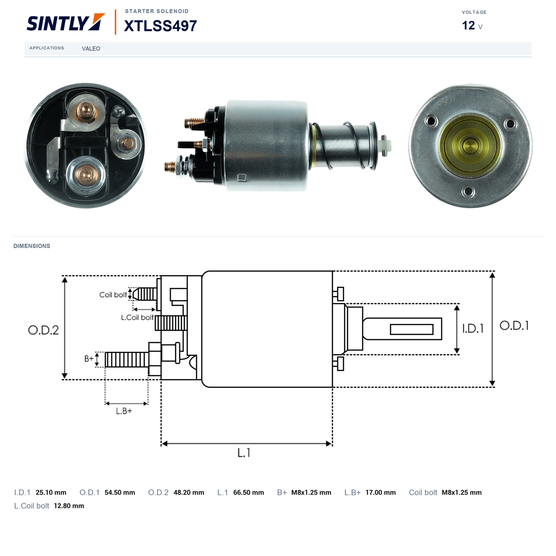 Solenoide de arranque XTLSS497