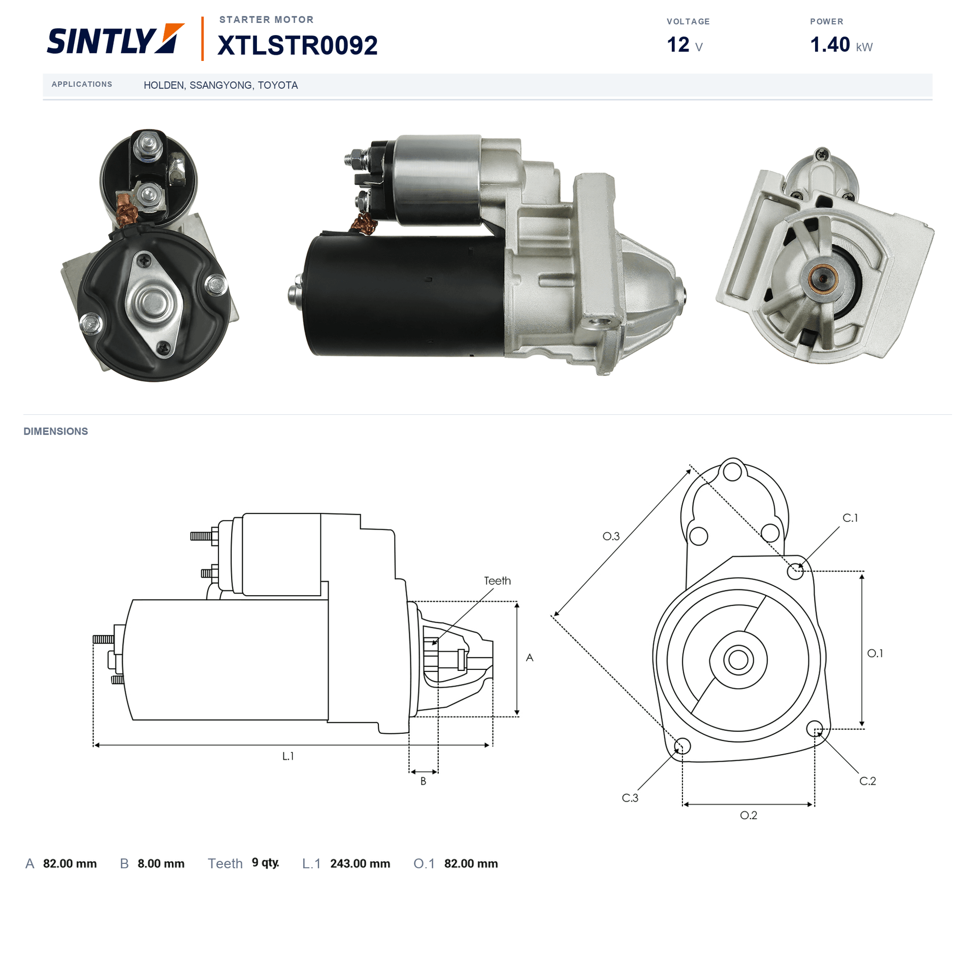 Starter XTLSTR0092