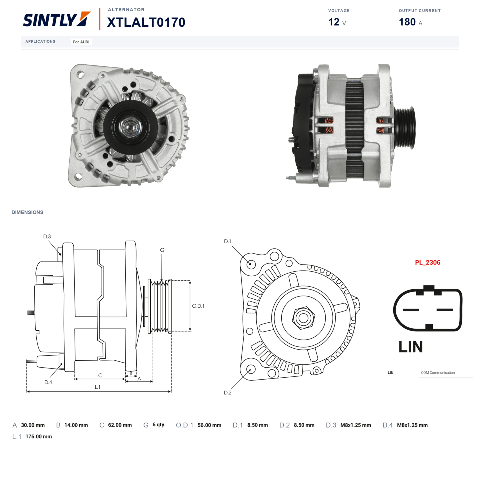 Alternator XTLALT0170