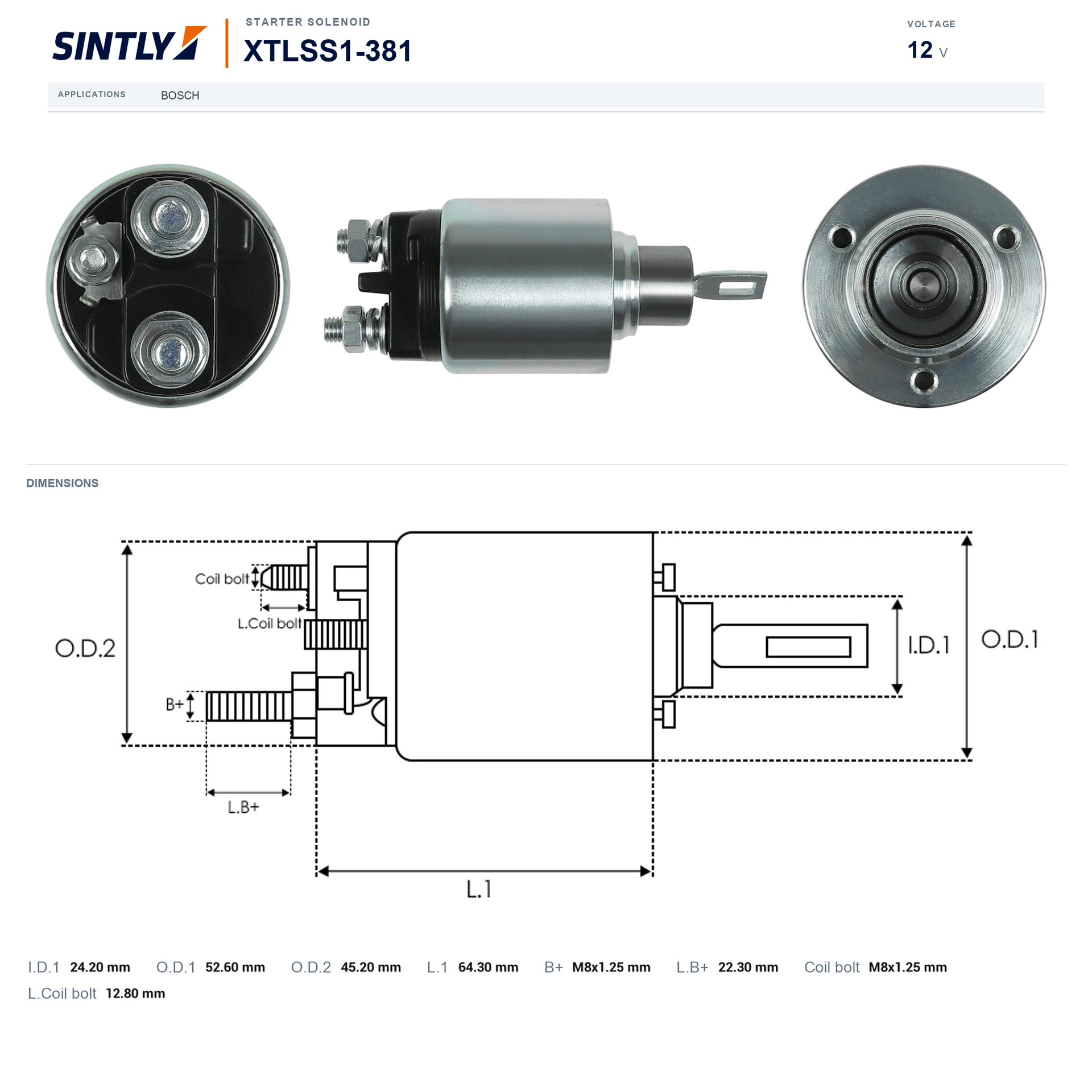 Starter Solenoid XTLSS1-381