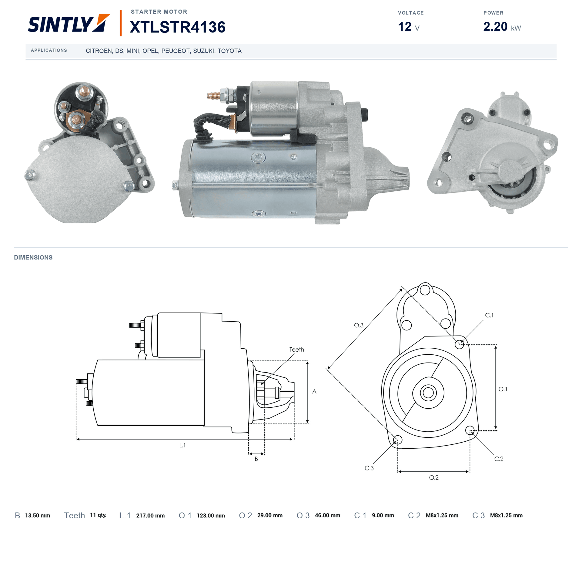 Starter XTLSTR4136