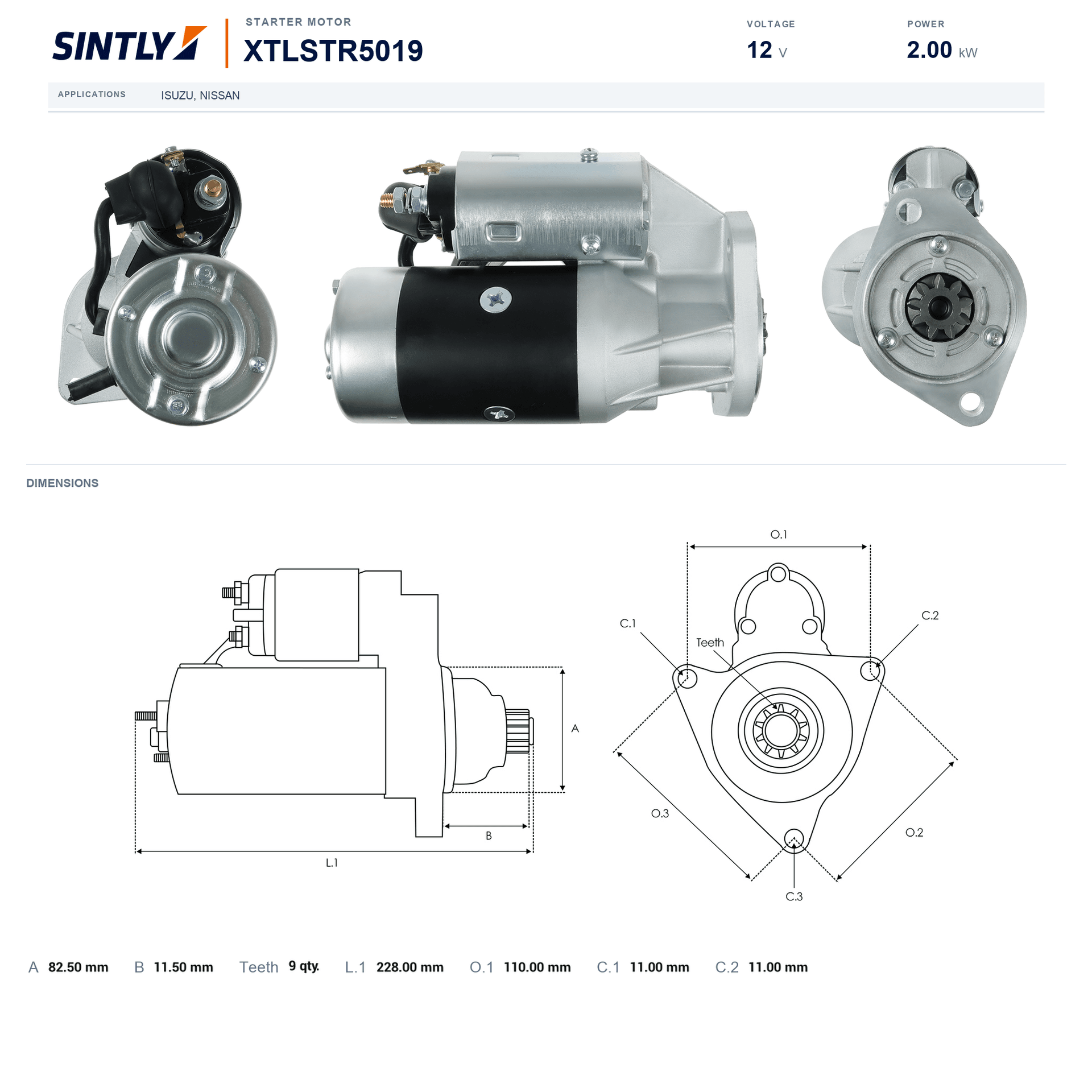Starter XTLSTR5019