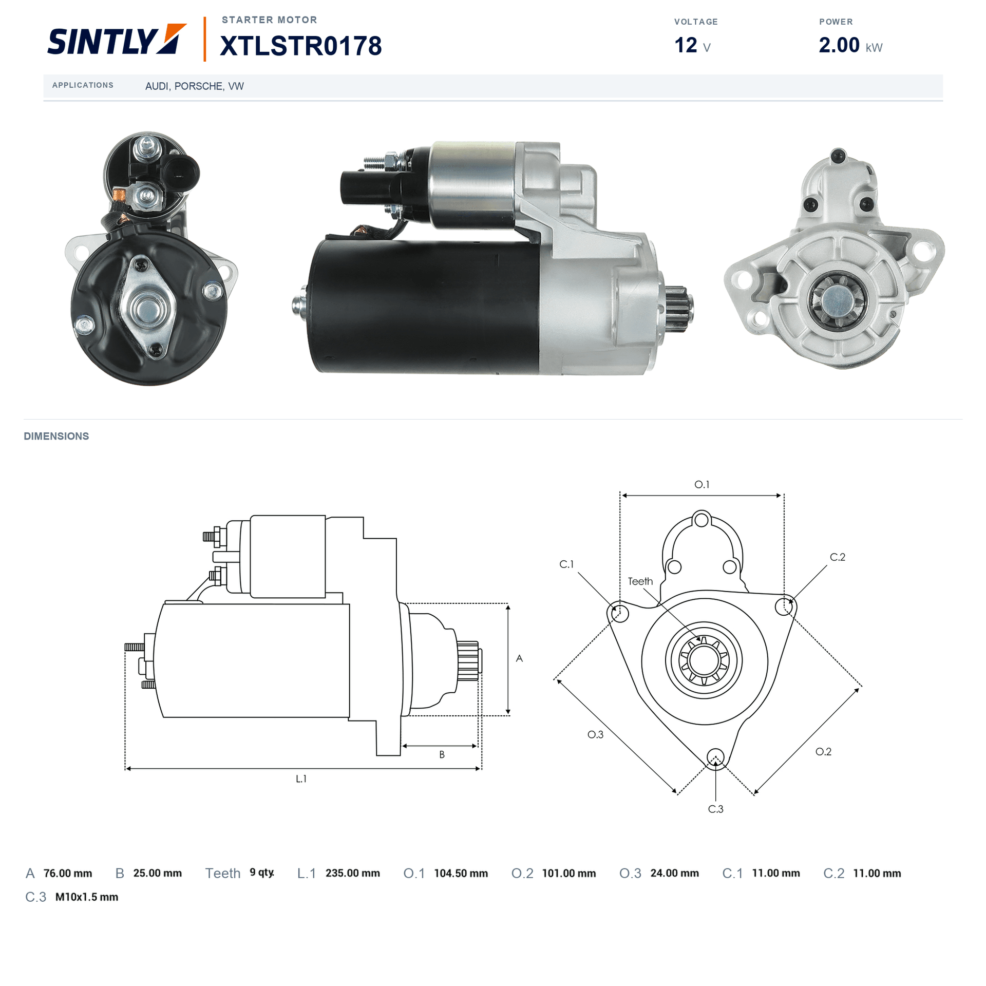 Starter XTLSTR0178