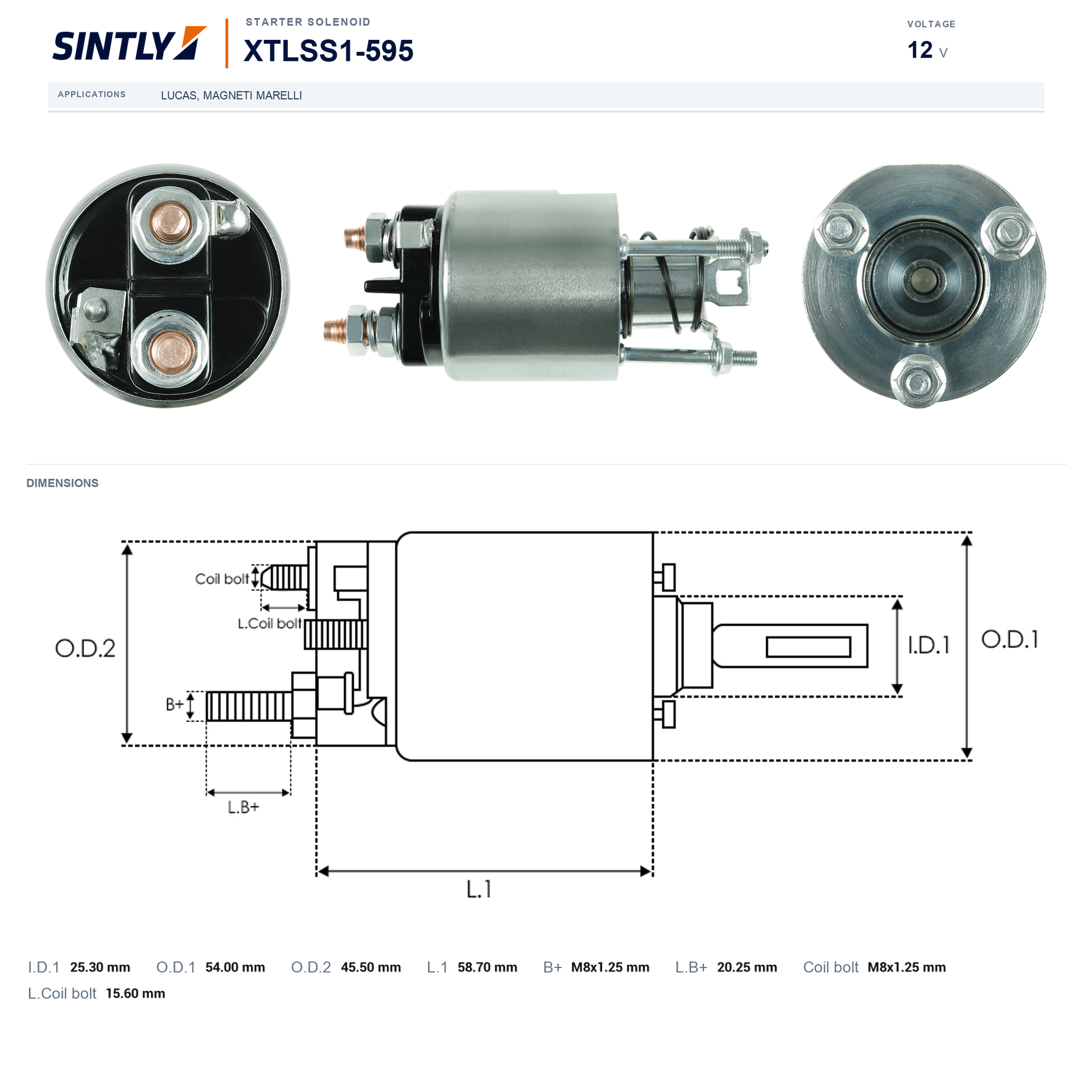 Starter Solenoid XTLSS1-595