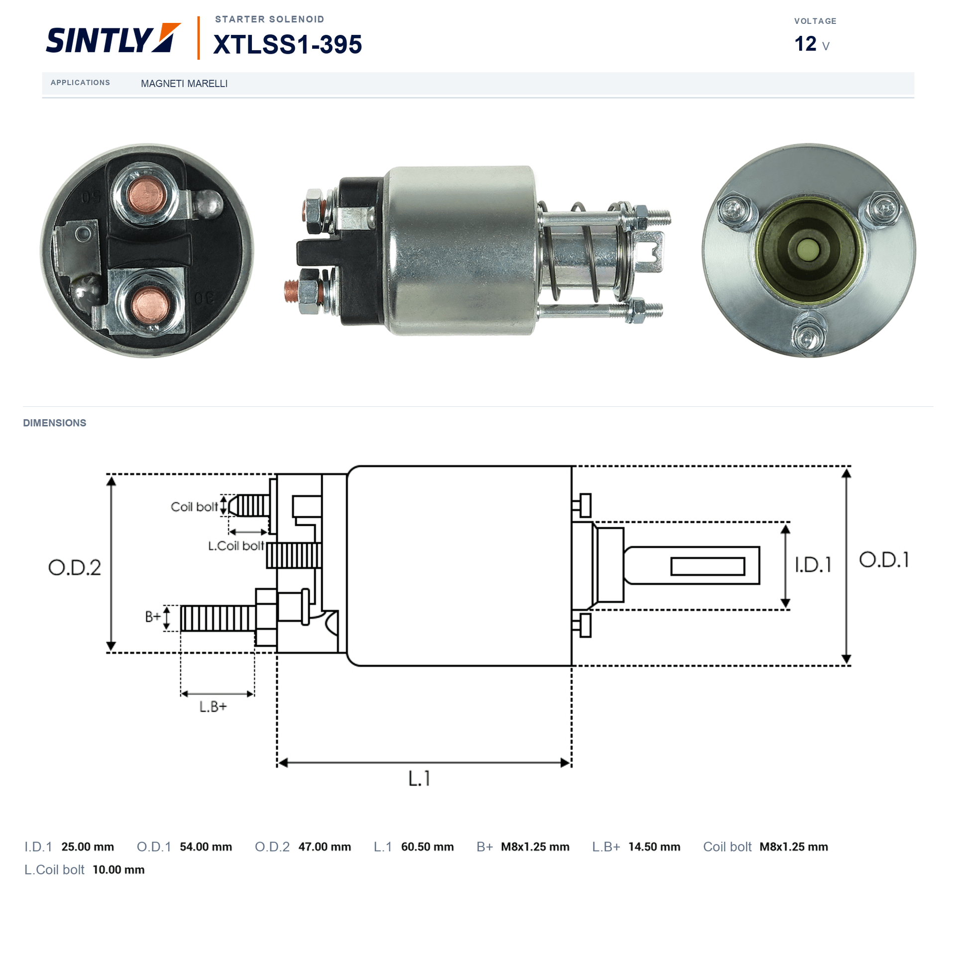 Starter Solenoid XTLSS1-395