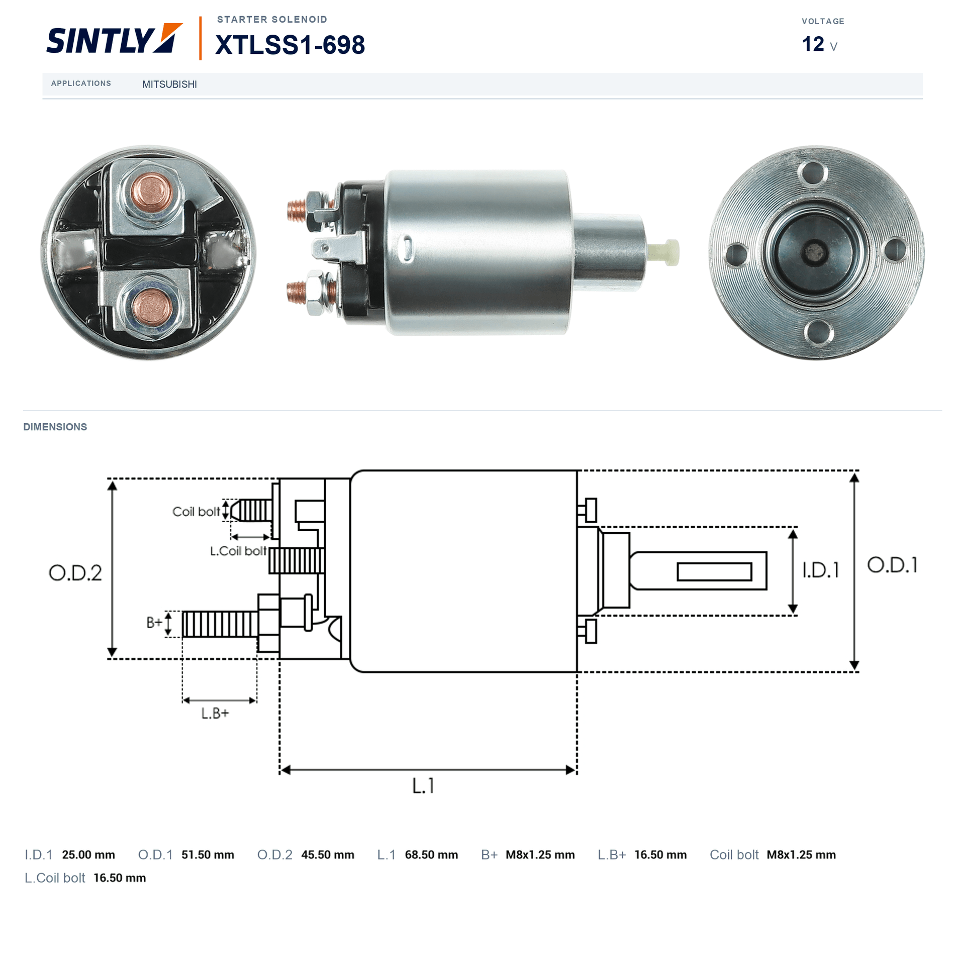 Starter Solenoid XTLSS1-698