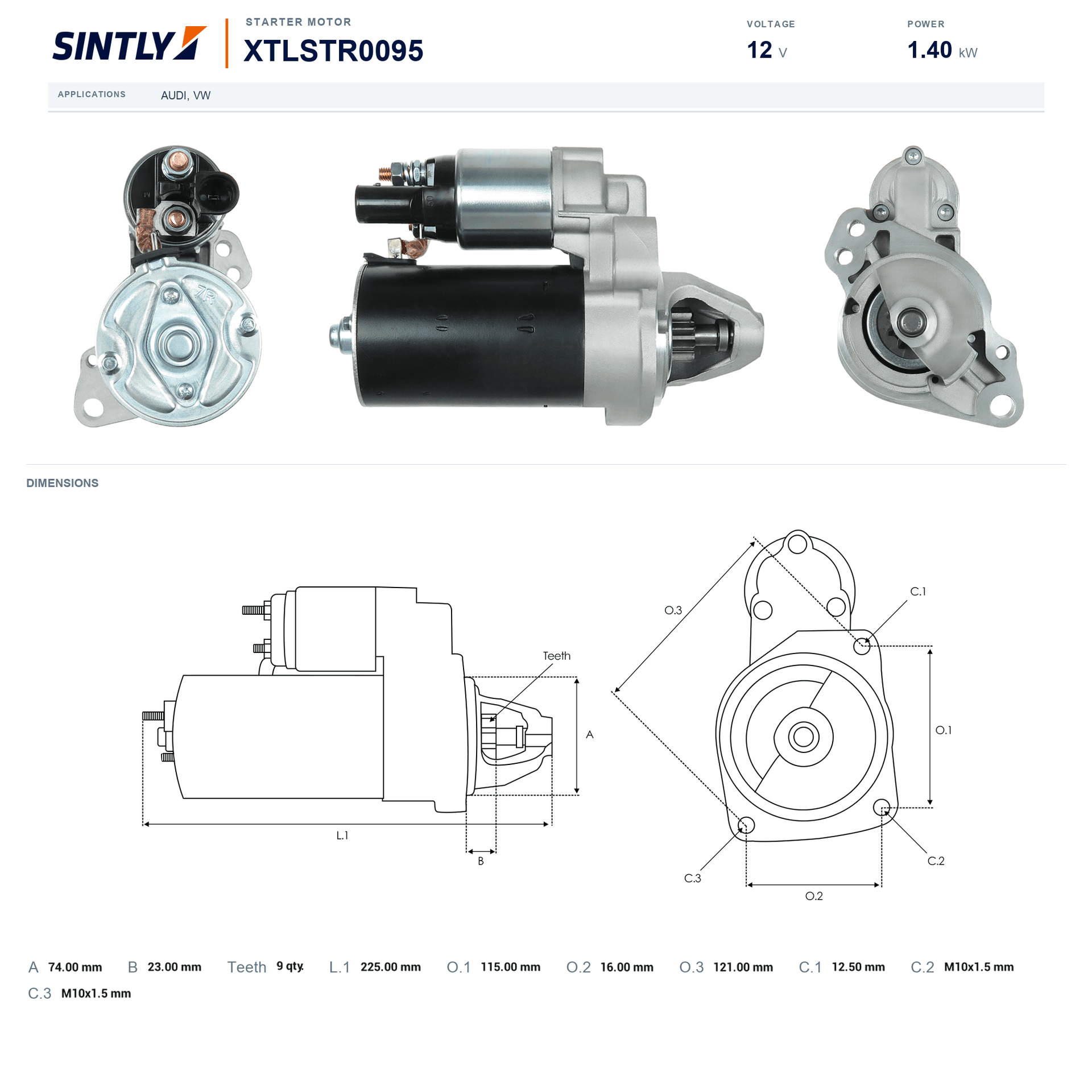 Starter XTLSTR0095