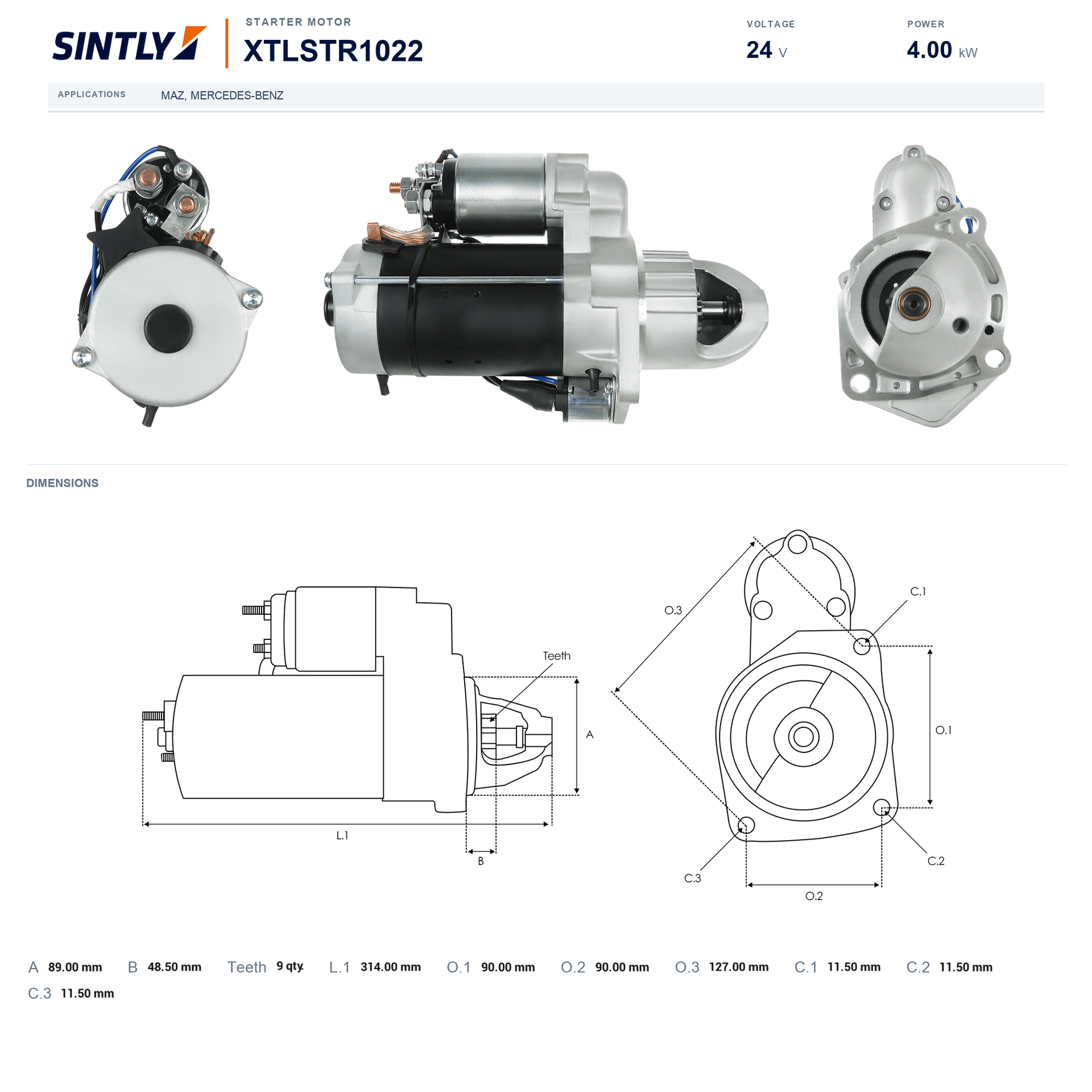 Starter XTLSTR1022