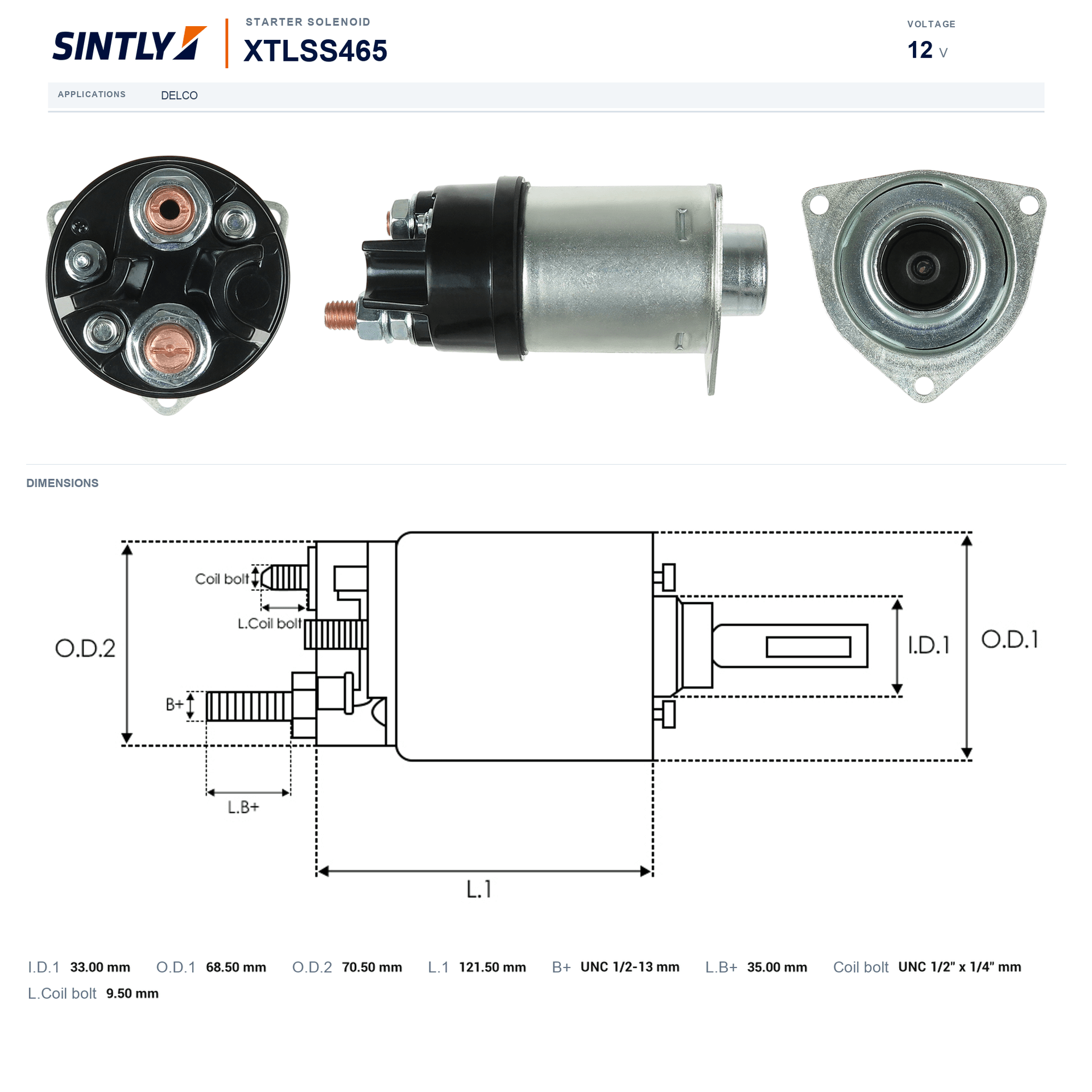 Starter Solenoid XTLSS465