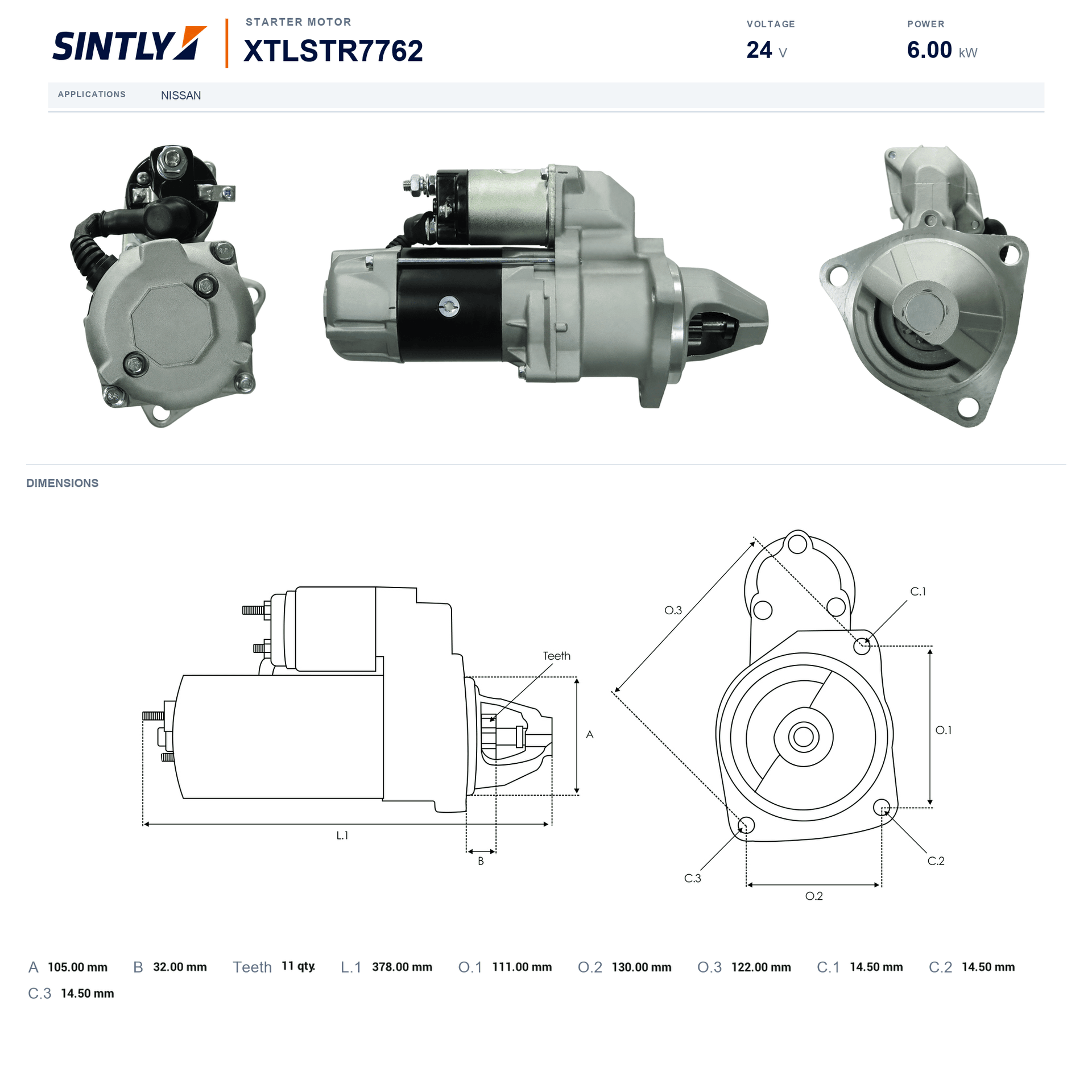 Starter XTLSTR7762
