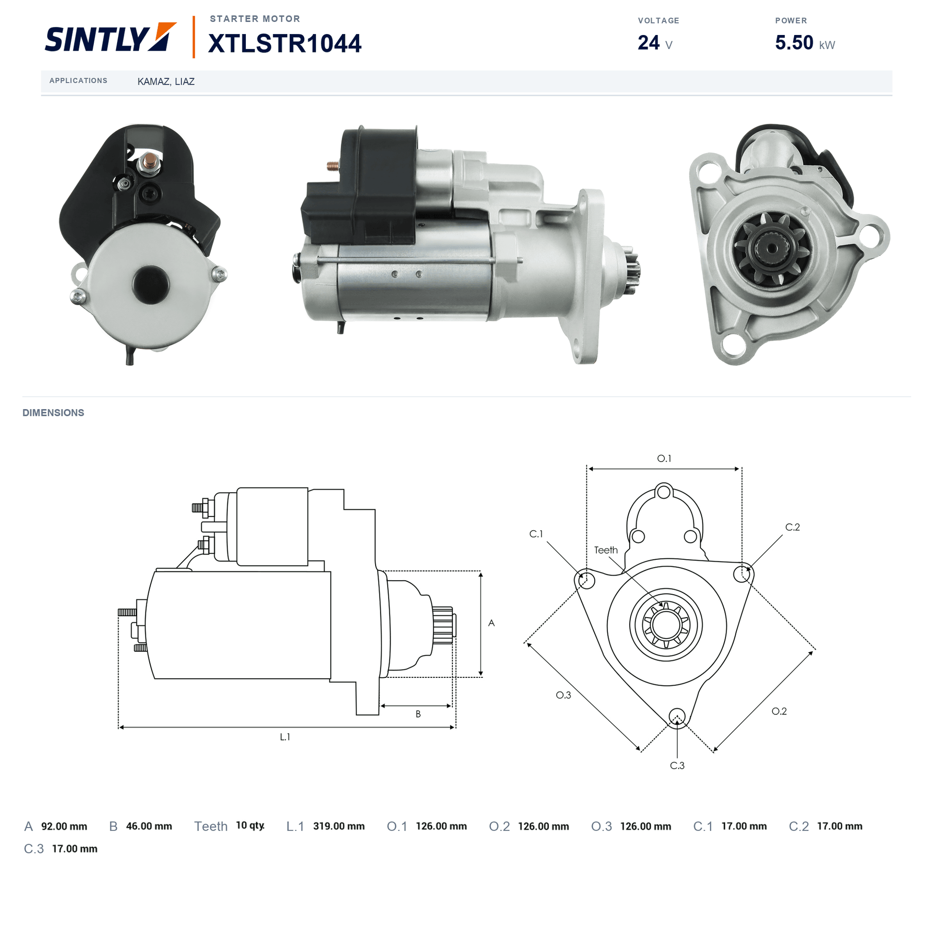 Starter XTLSTR1044