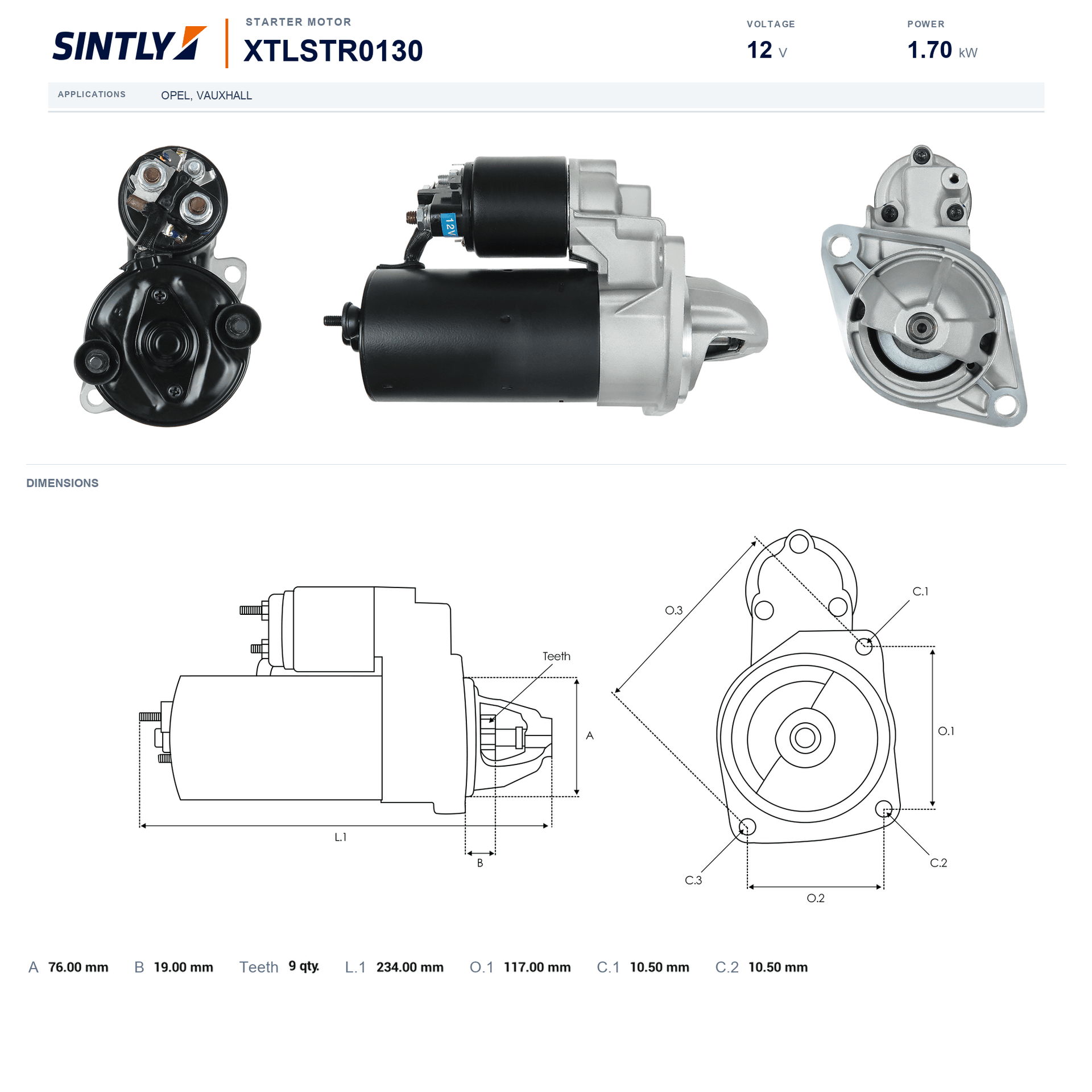 Starter XTLSTR0130