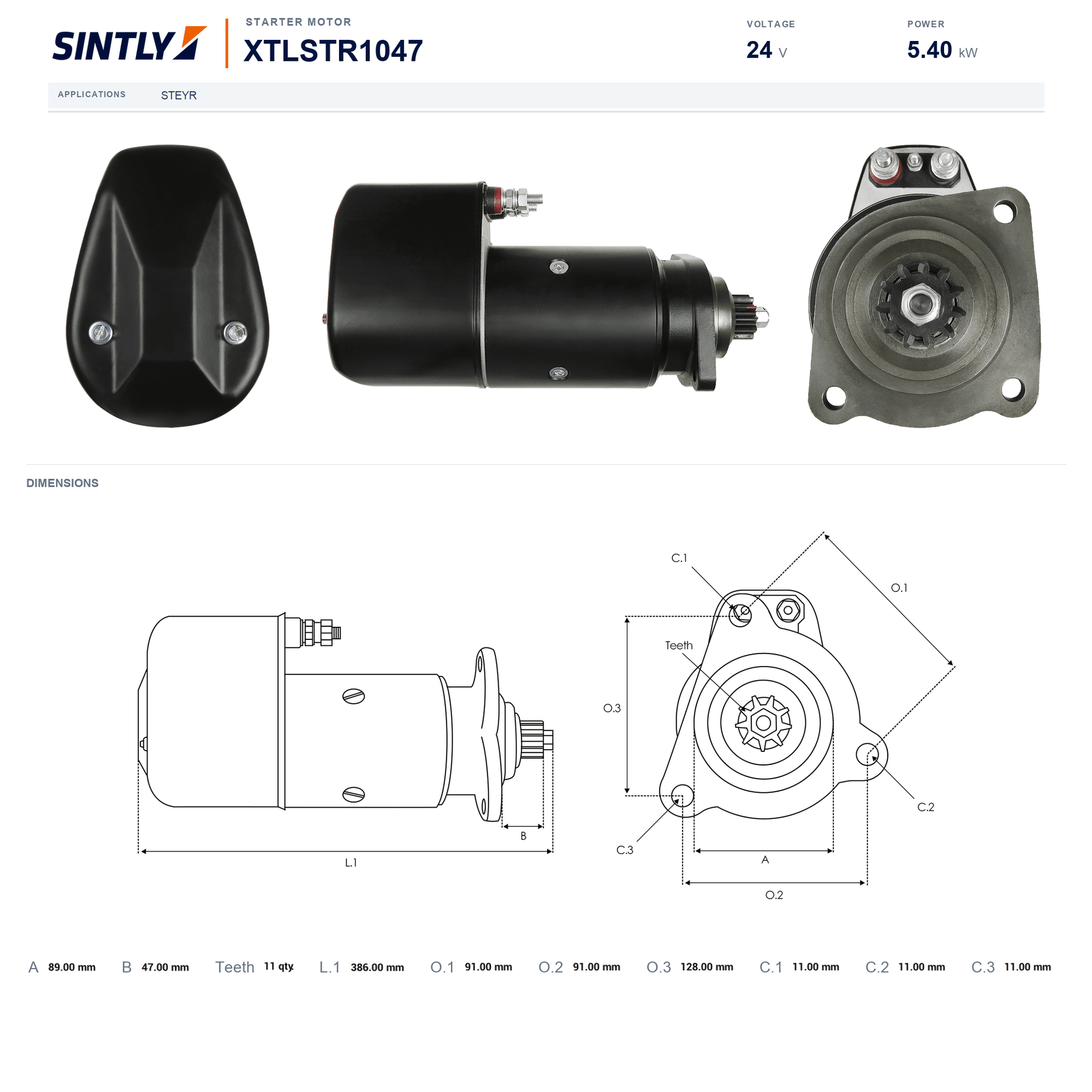 Starter XTLSTR1047