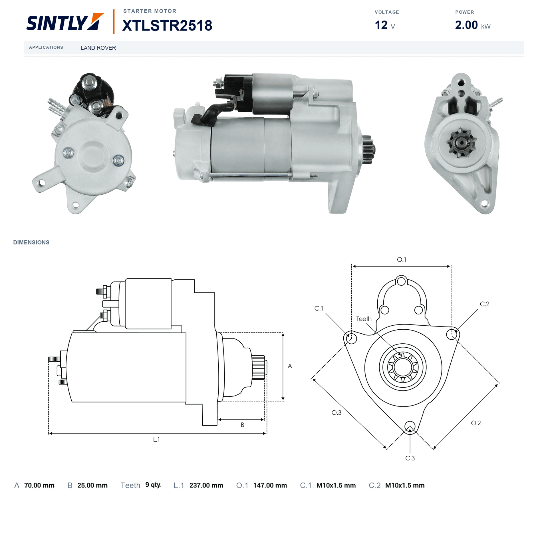 Starter XTLSTR2518