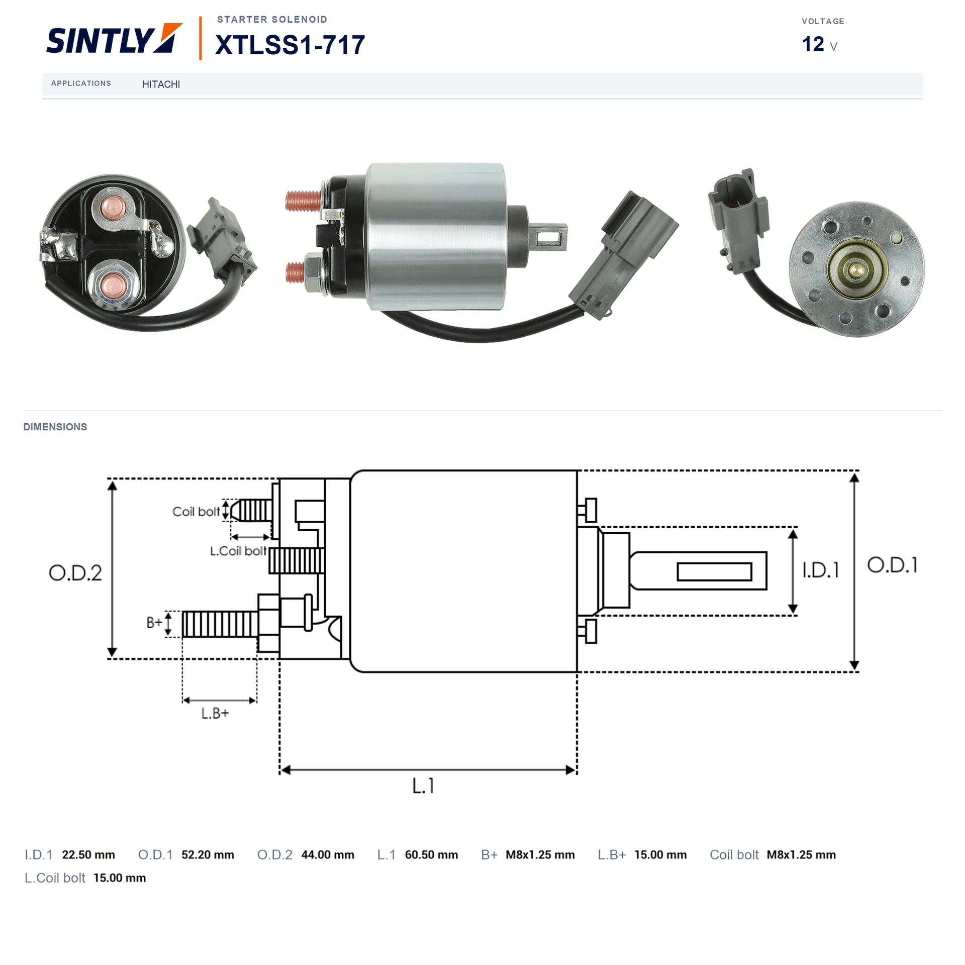 Starter Solenoid XTLSS1-717