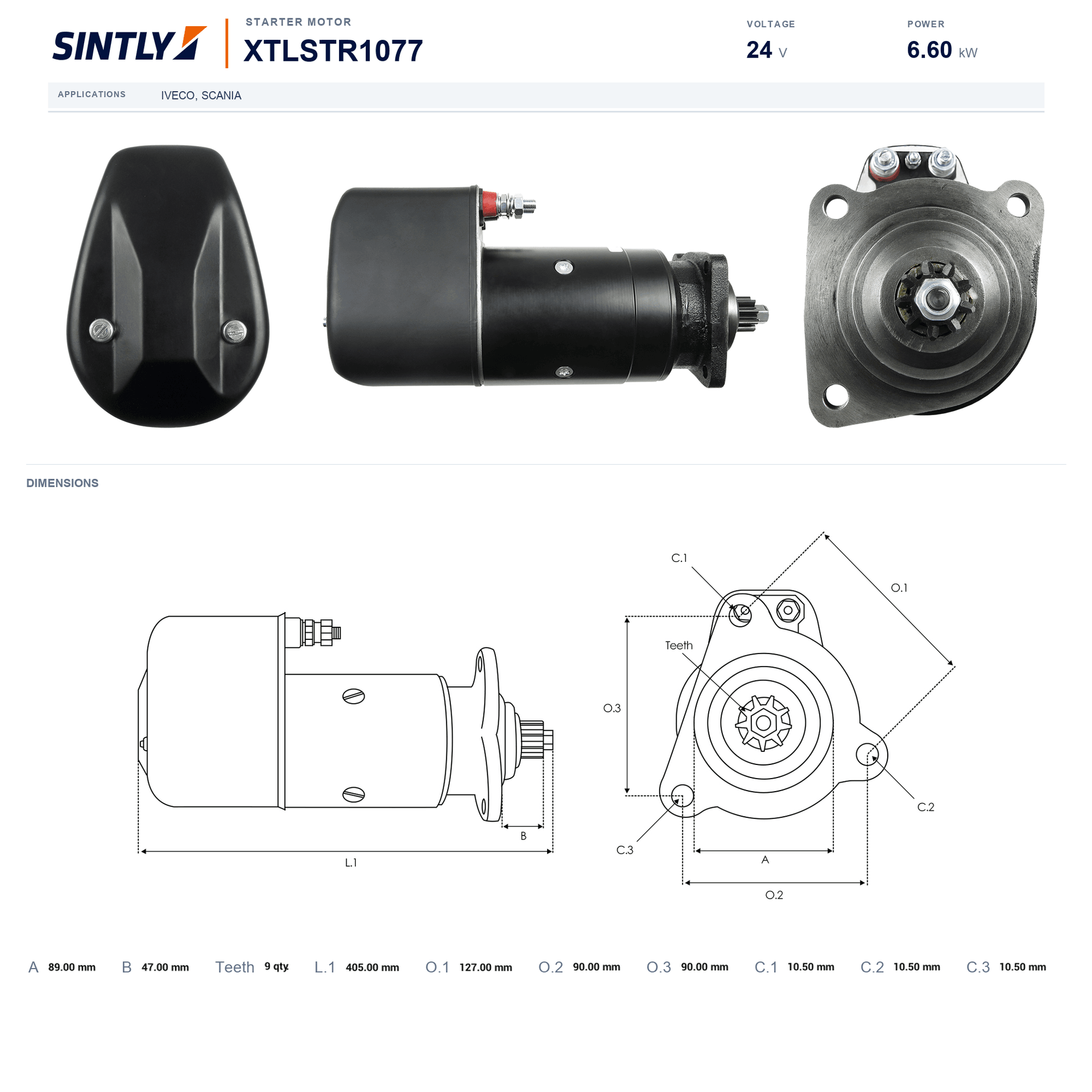 Starter XTLSTR1077