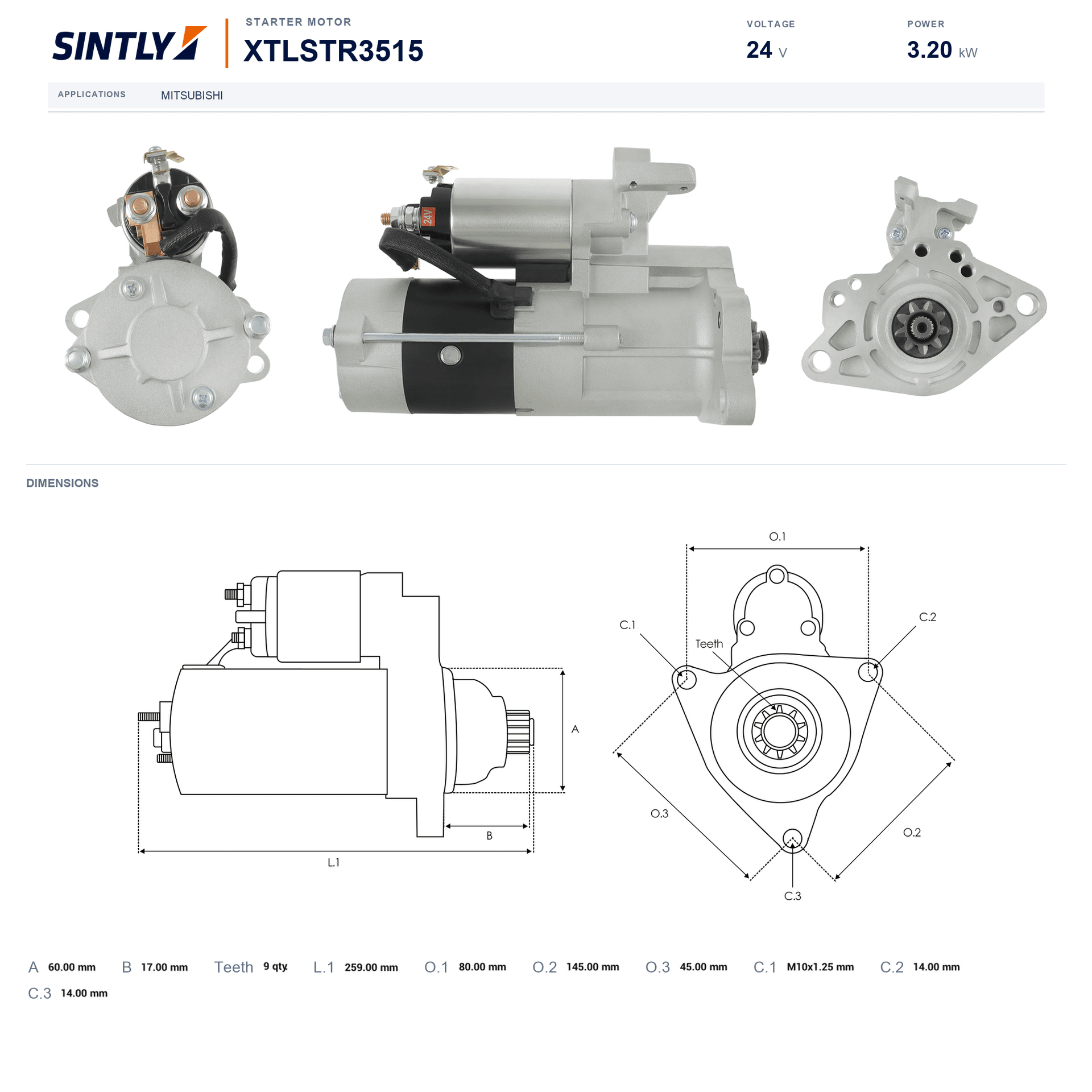 Starter XTLSTR3515