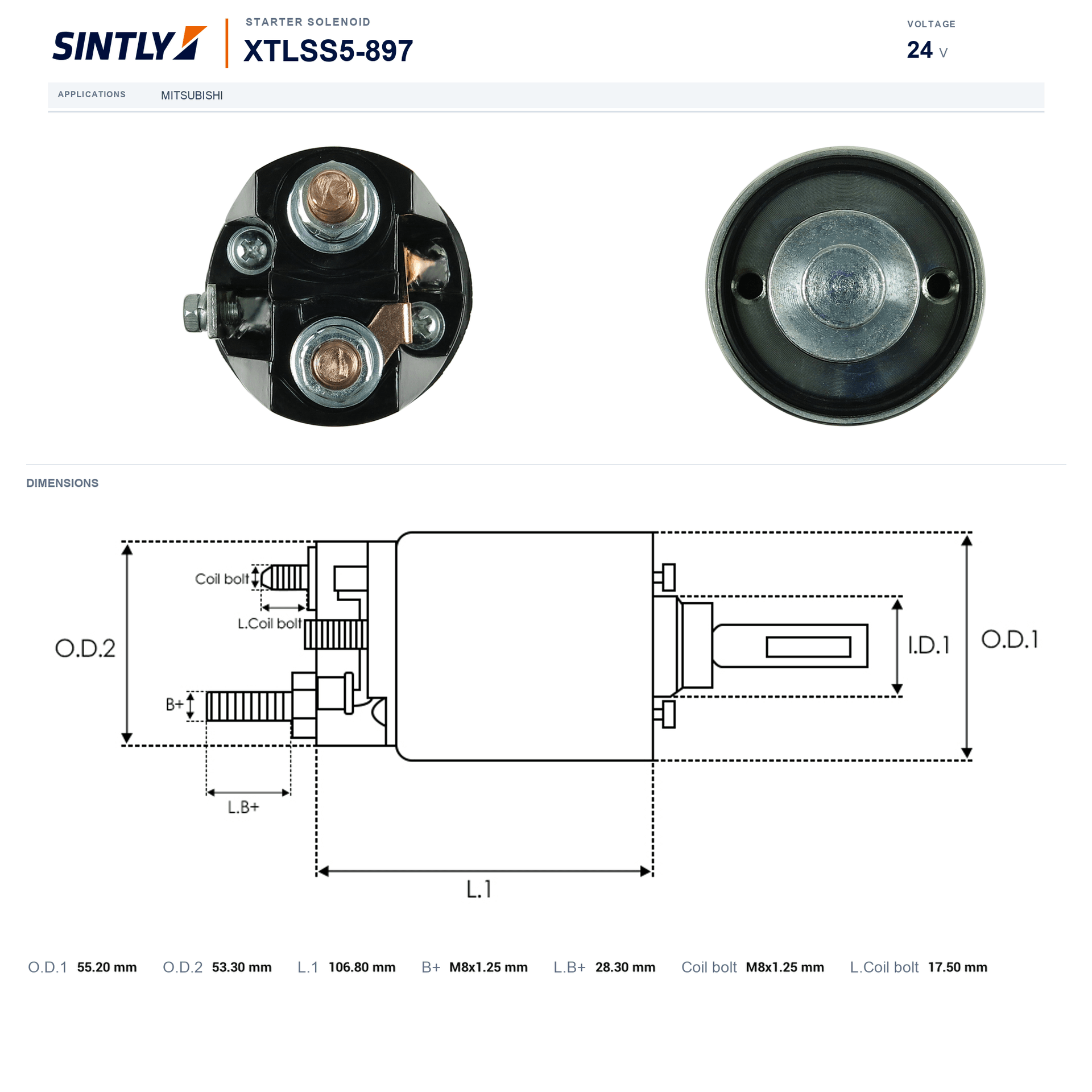 Starter Solenoid XTLSS5-897