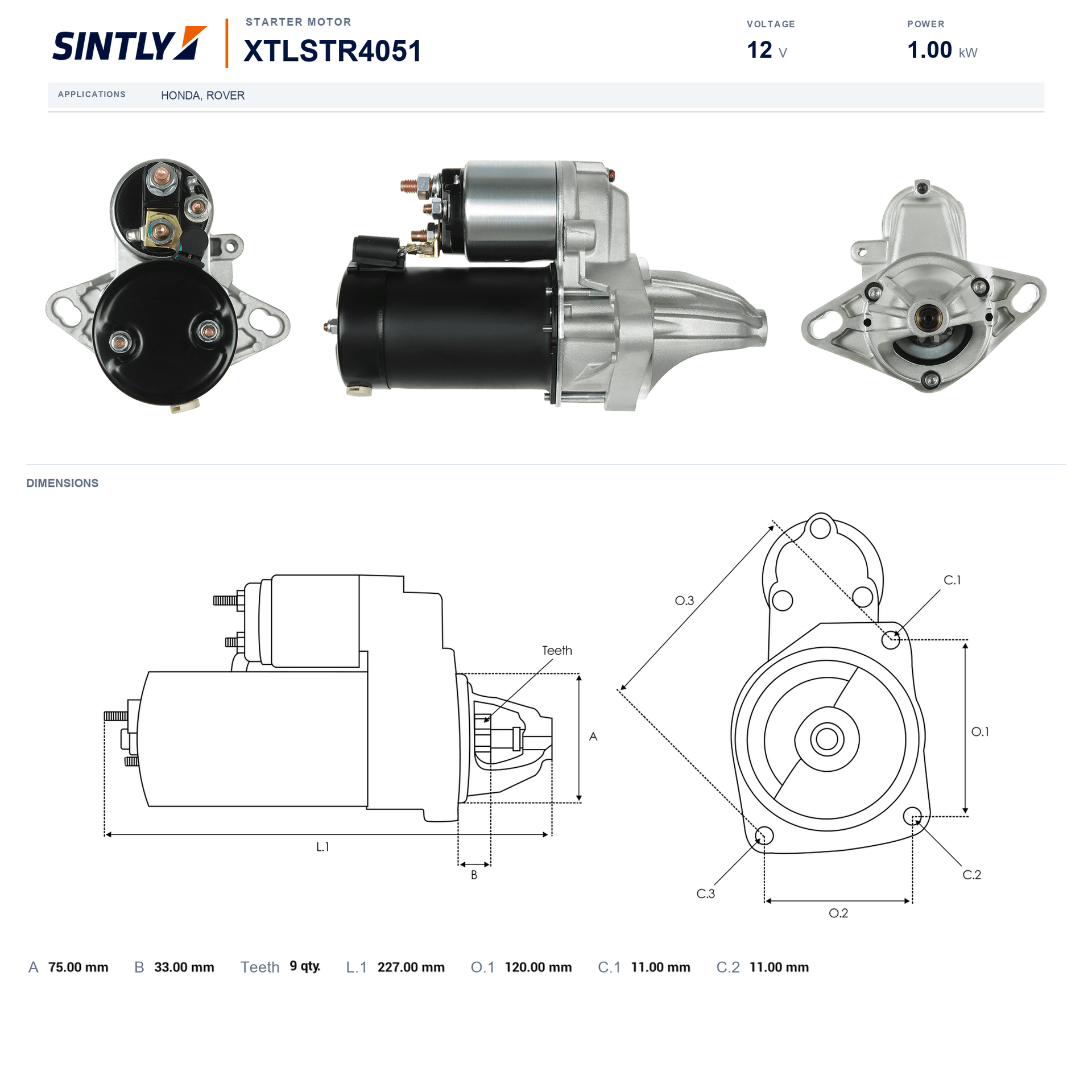 Starter XTLSTR4051