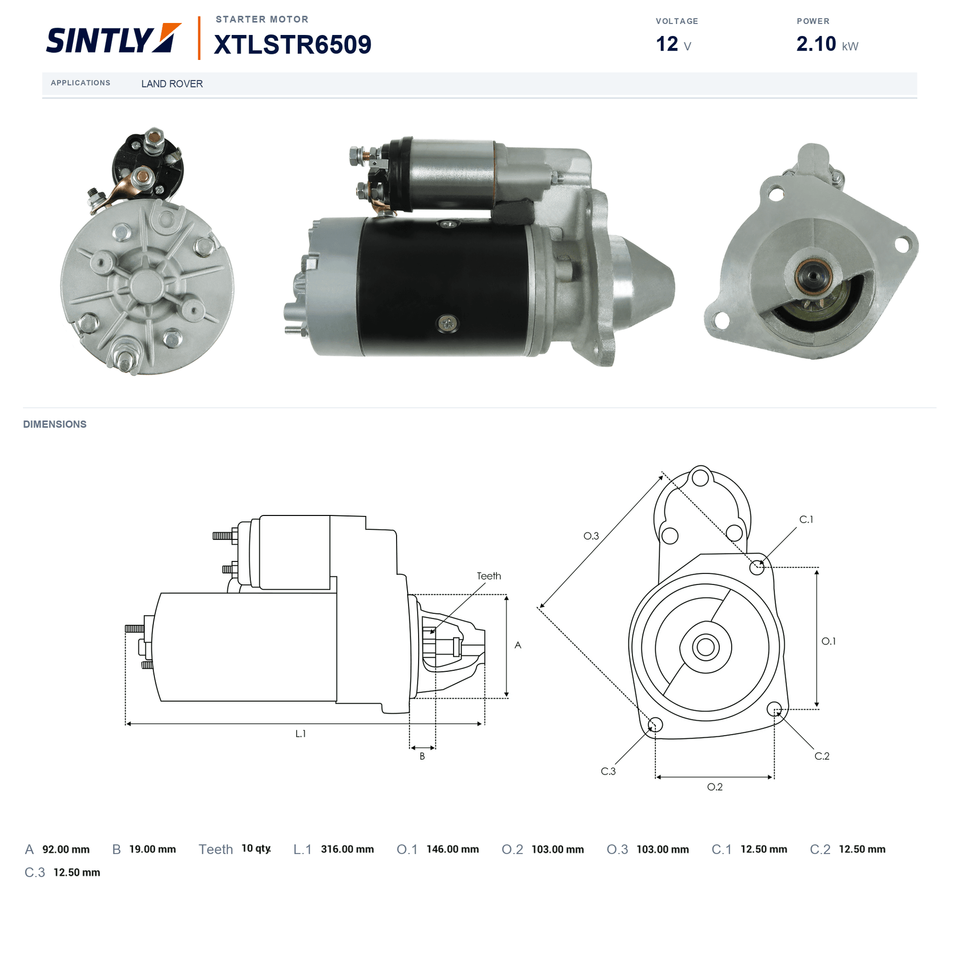 Starter XTLSTR6509