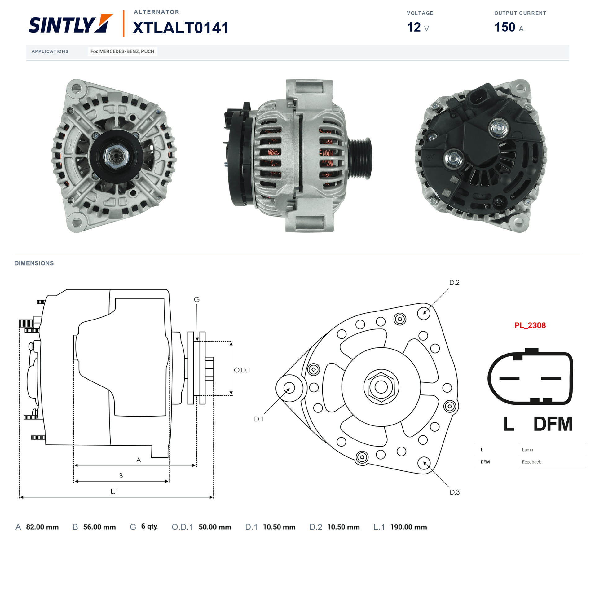 Alternator XTLALT0141