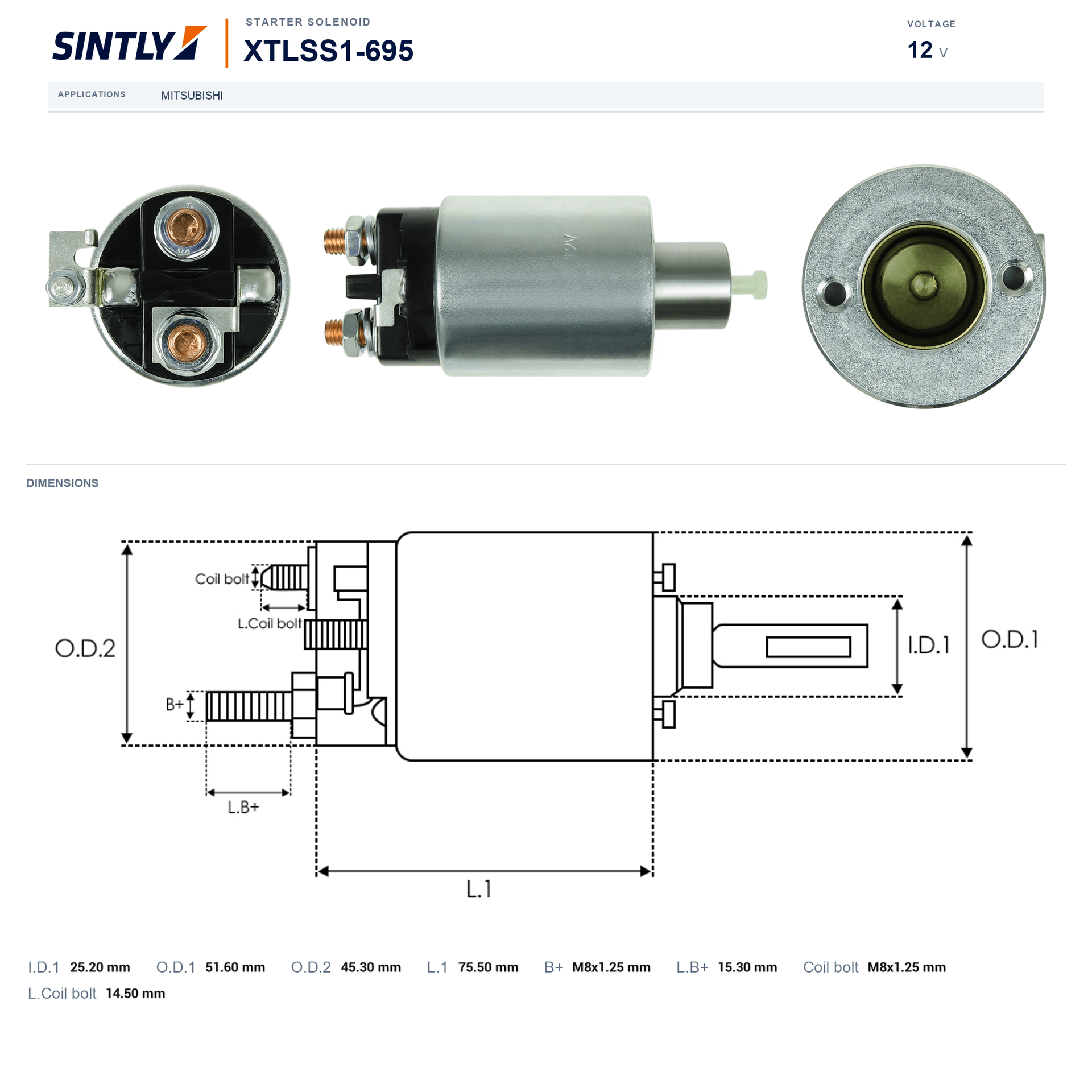 Starter Solenoid XTLSS1-695