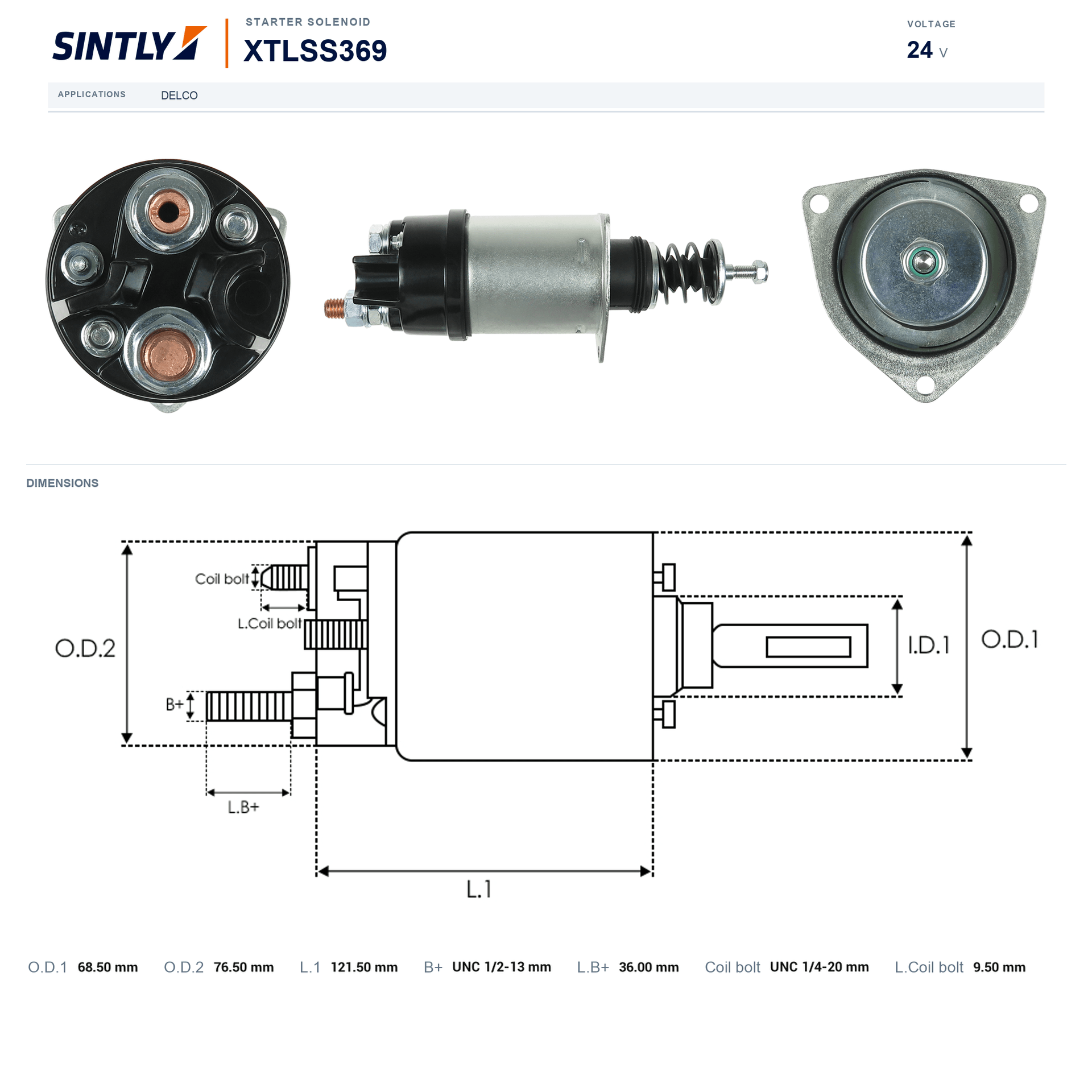 Starter Solenoid XTLSS369