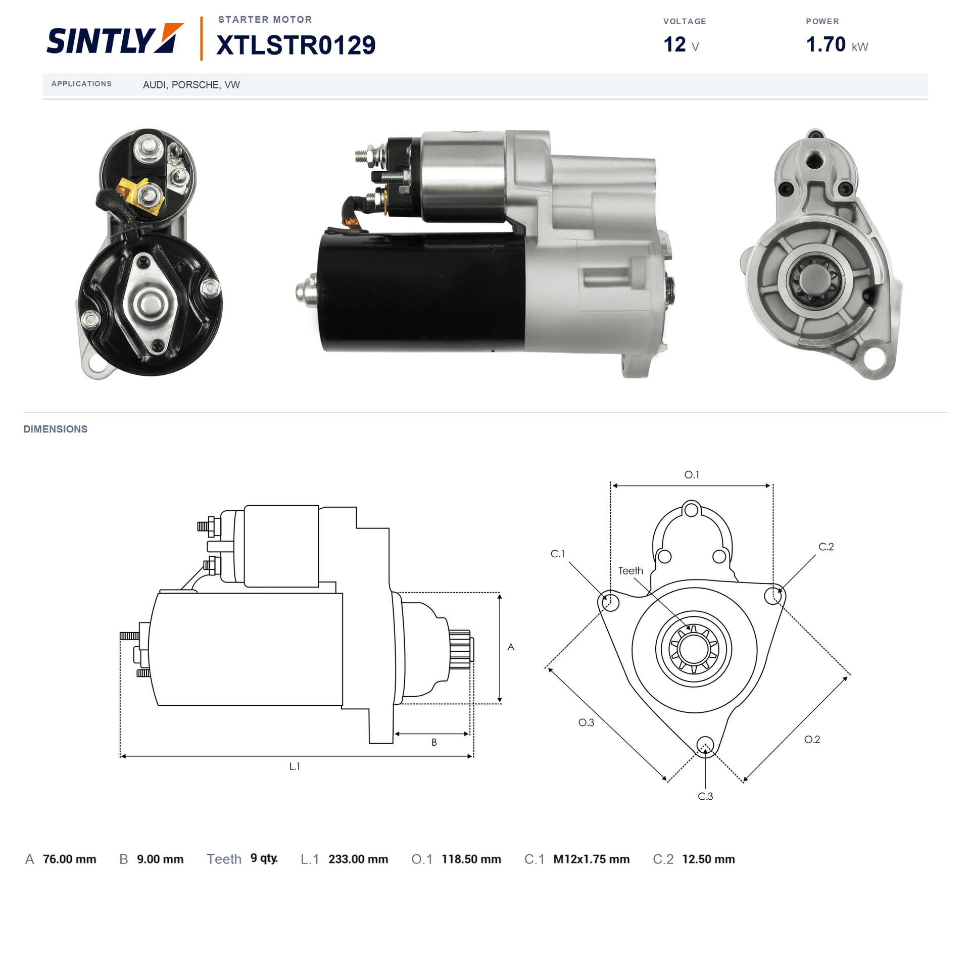 Starter XTLSTR0129
