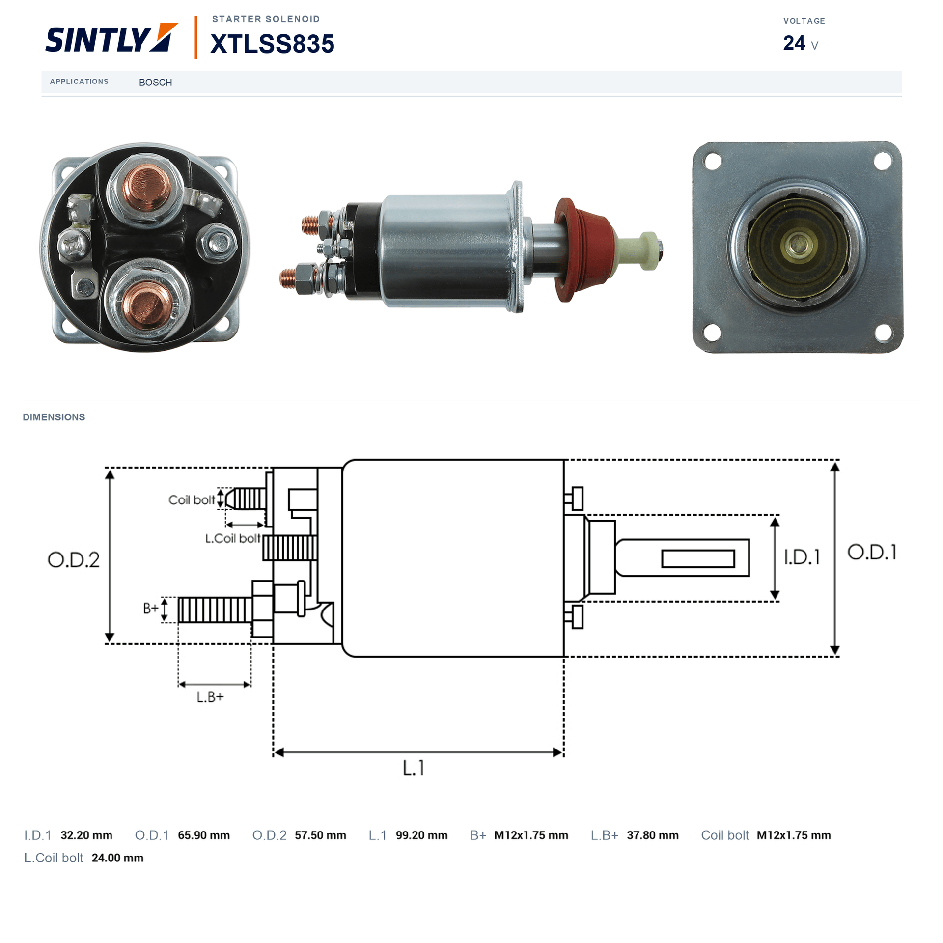 Starter Solenoid XTLSS835