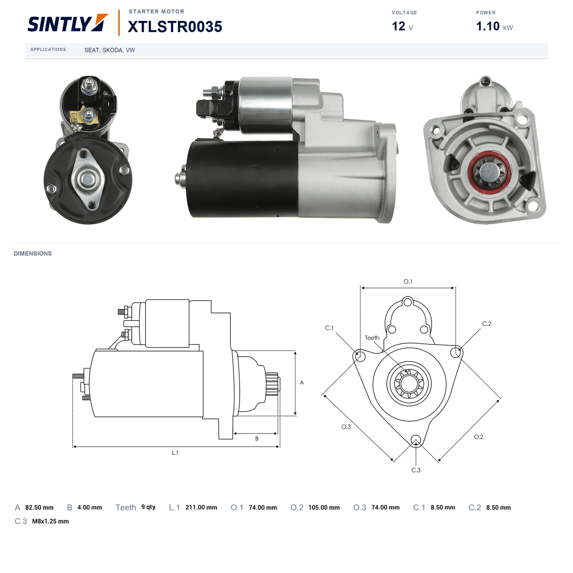 Starter XTLSTR0035