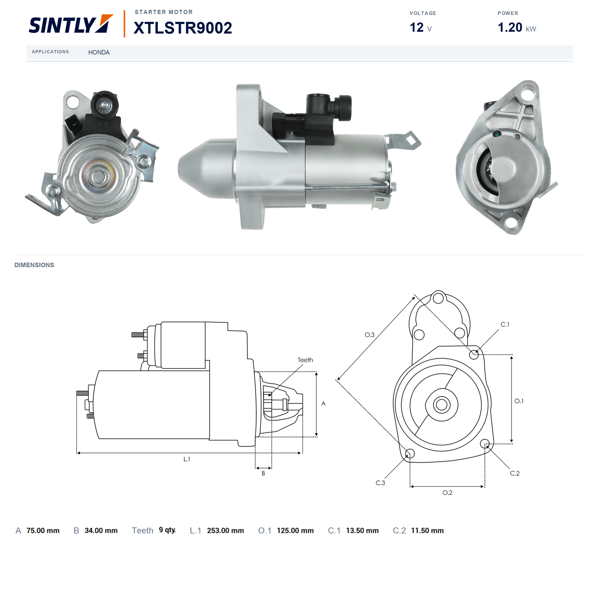 Starter XTLSTR9002