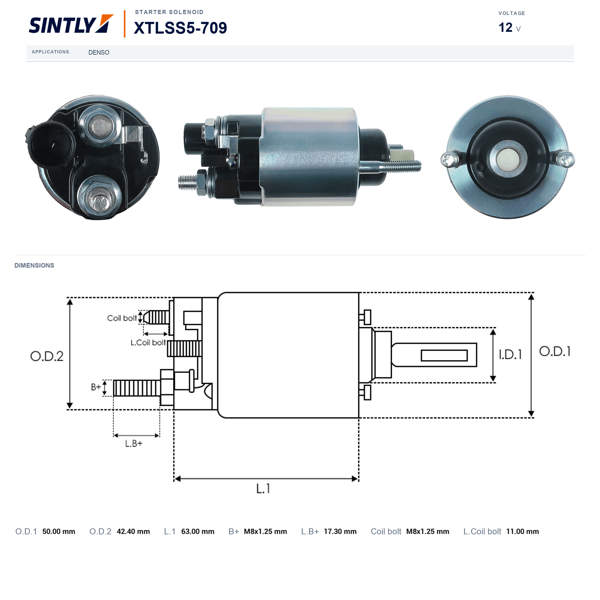 Starter Solenoid XTLSS5-709