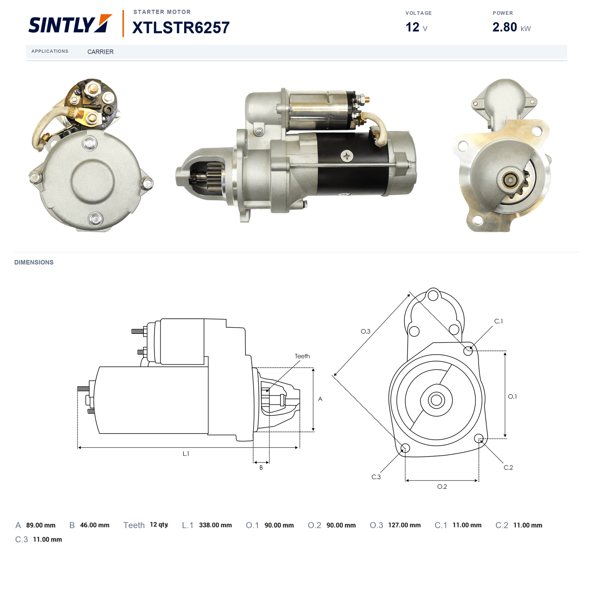 Starter XTLSTR6257