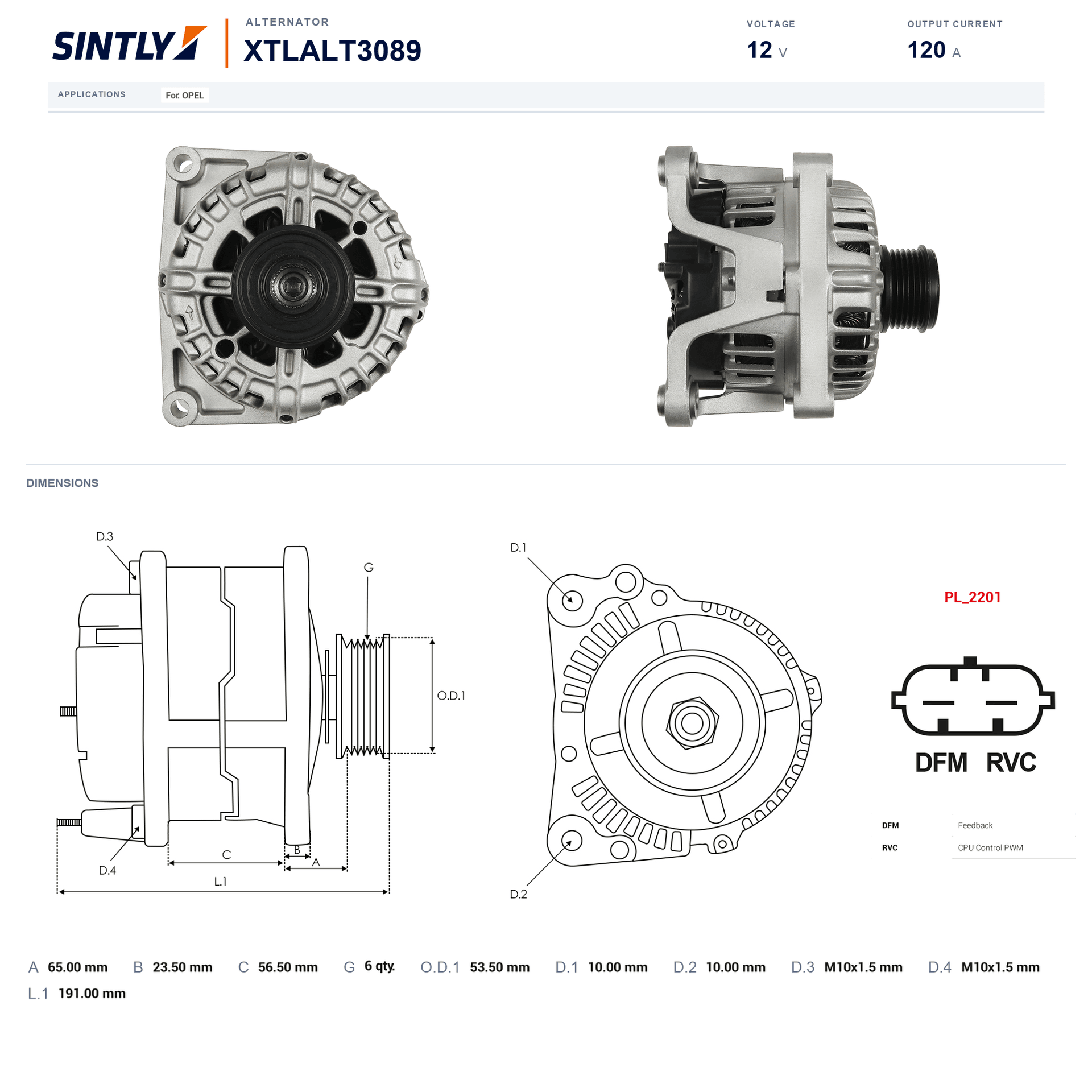 Alternator XTLALT3089
