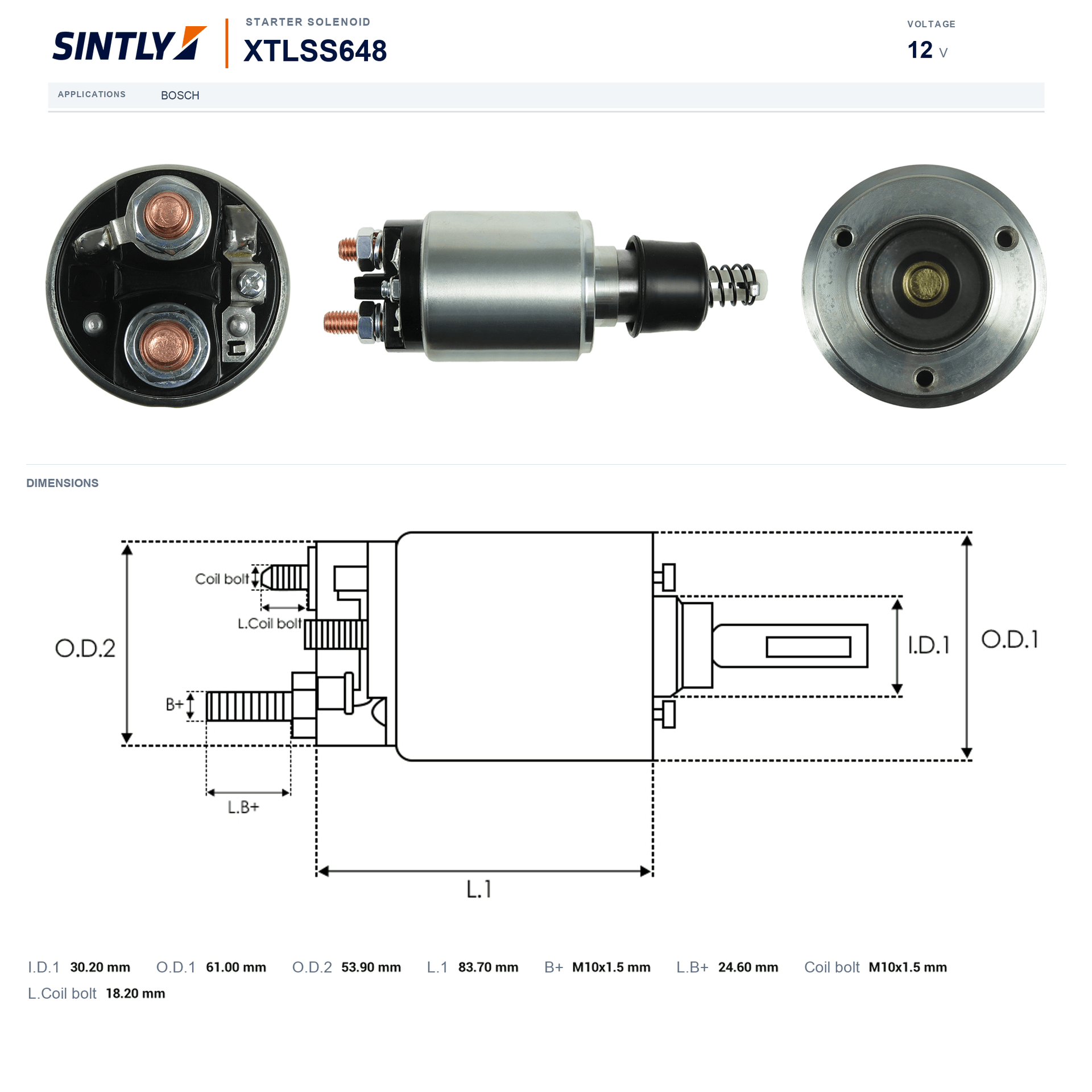 Starter Solenoid XTLSS648
