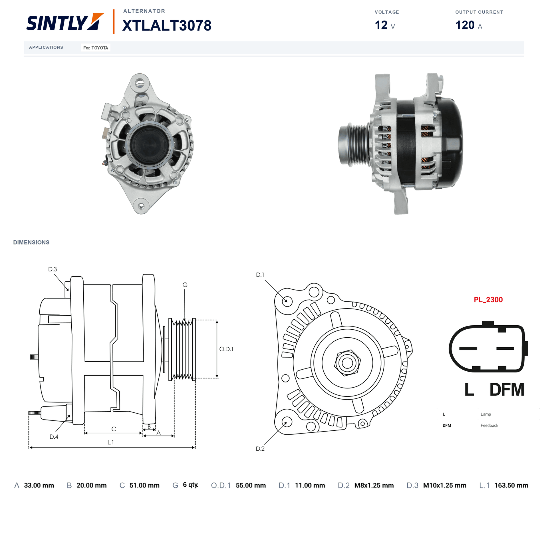 Alternator XTLALT3078