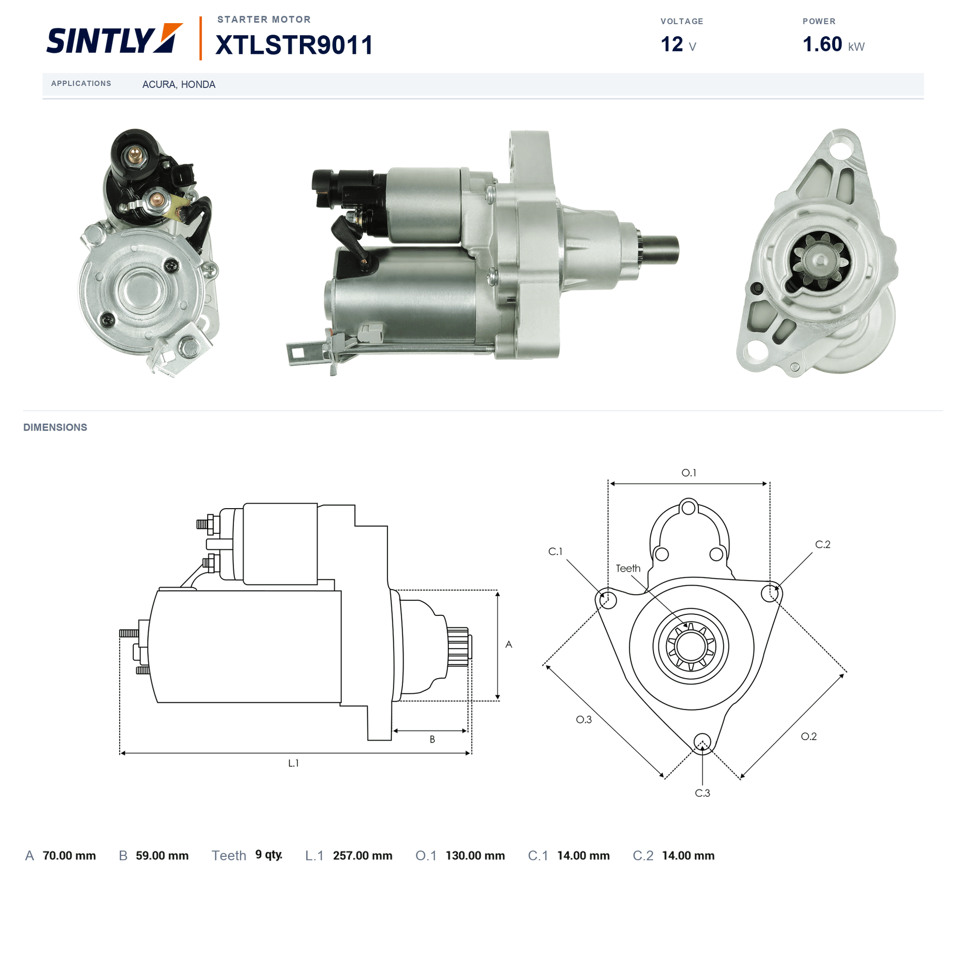Starter XTLSTR9011